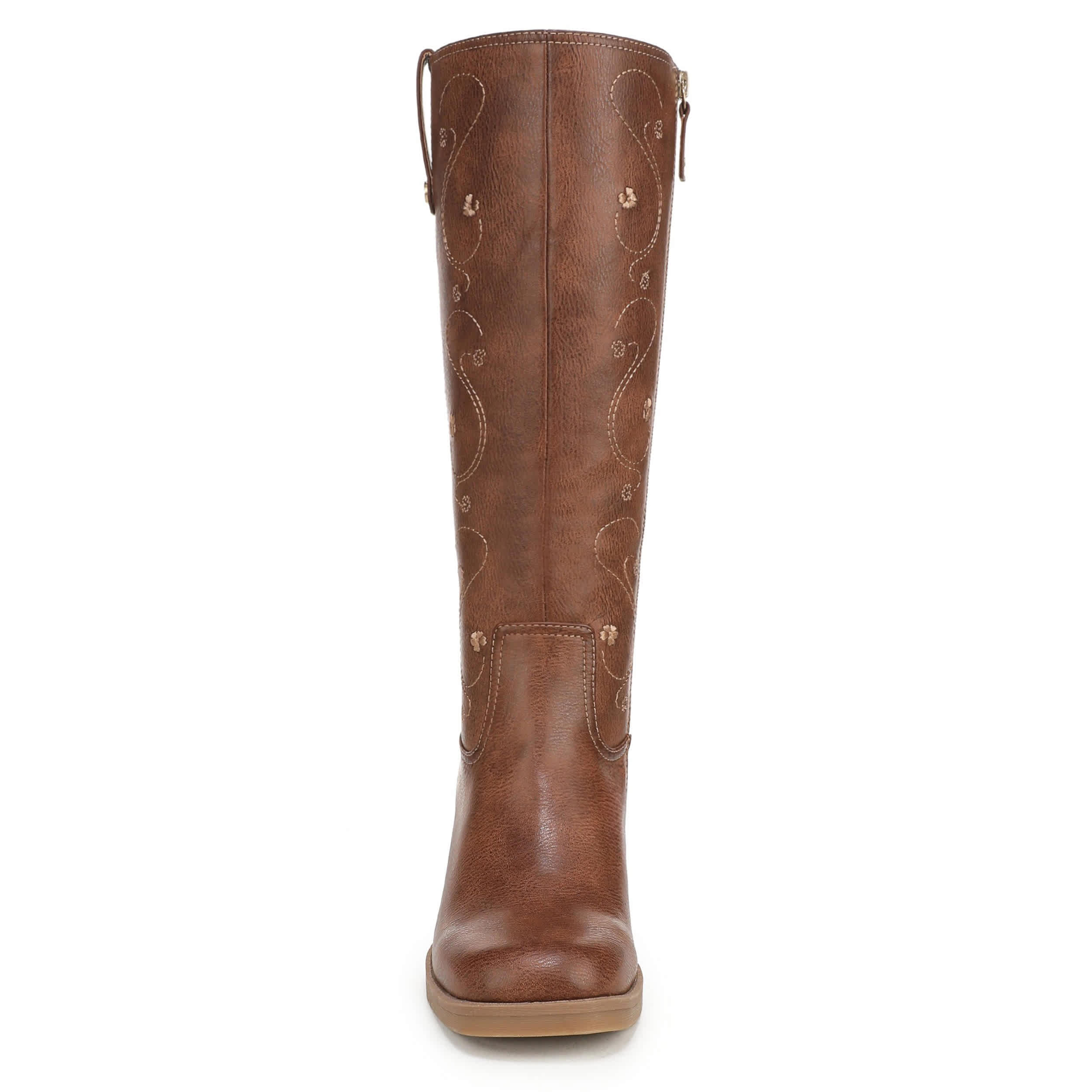 DR. SCHOLL'S-WOMENS JOPLIN TALL BOOT-TAN & BROWN
