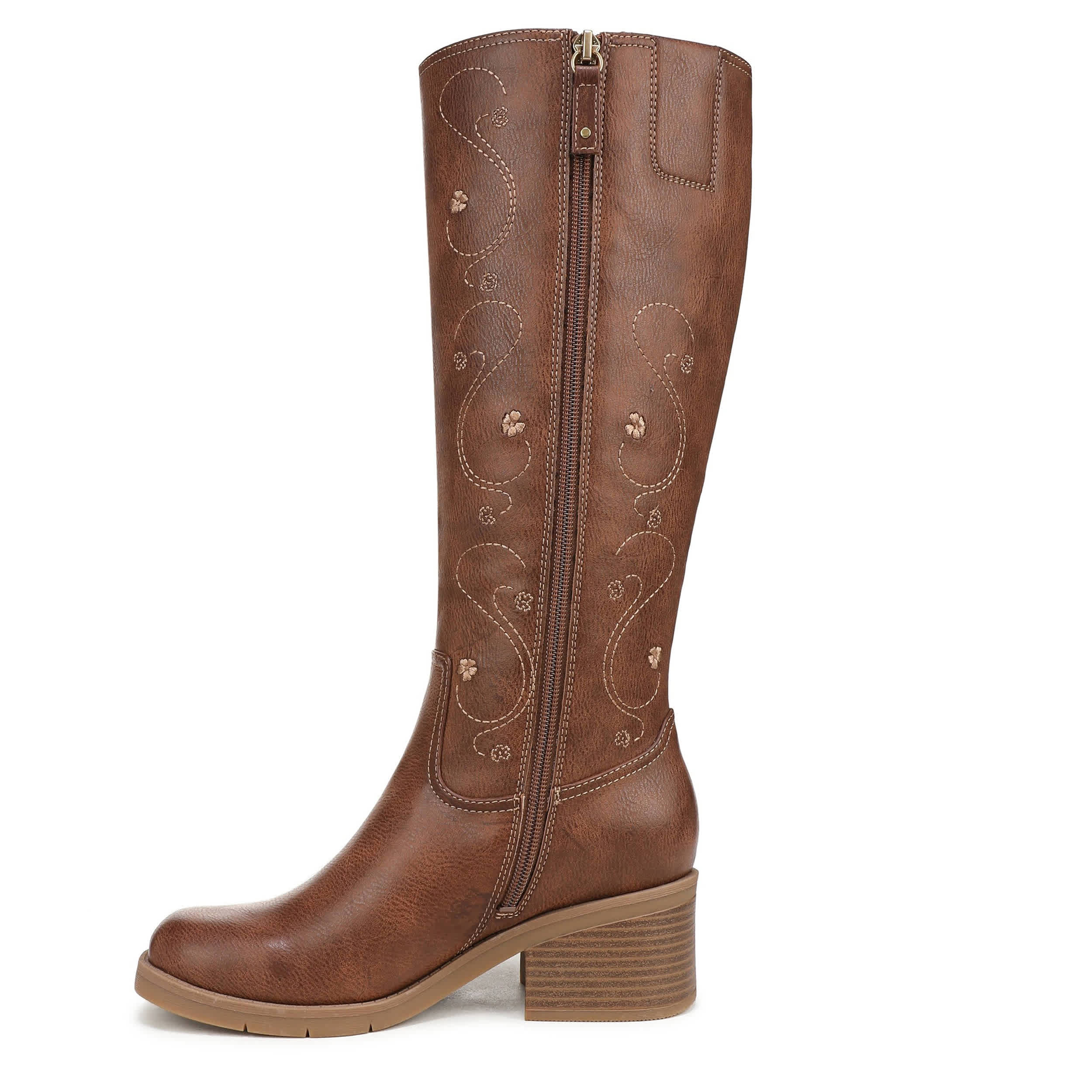 DR. SCHOLL'S-WOMENS JOPLIN TALL BOOT-TAN & BROWN