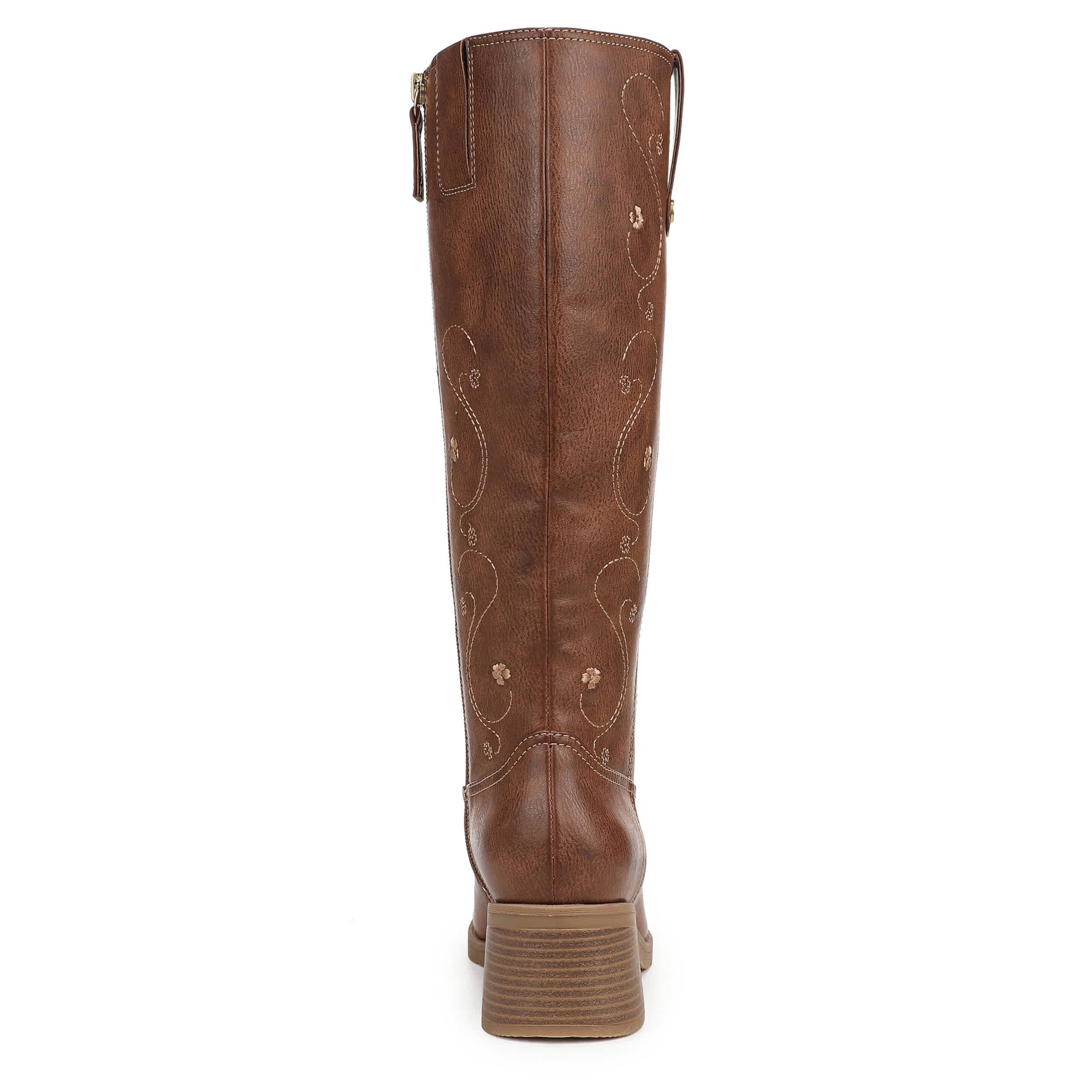 DR. SCHOLL'S-WOMENS JOPLIN TALL BOOT-TAN & BROWN
