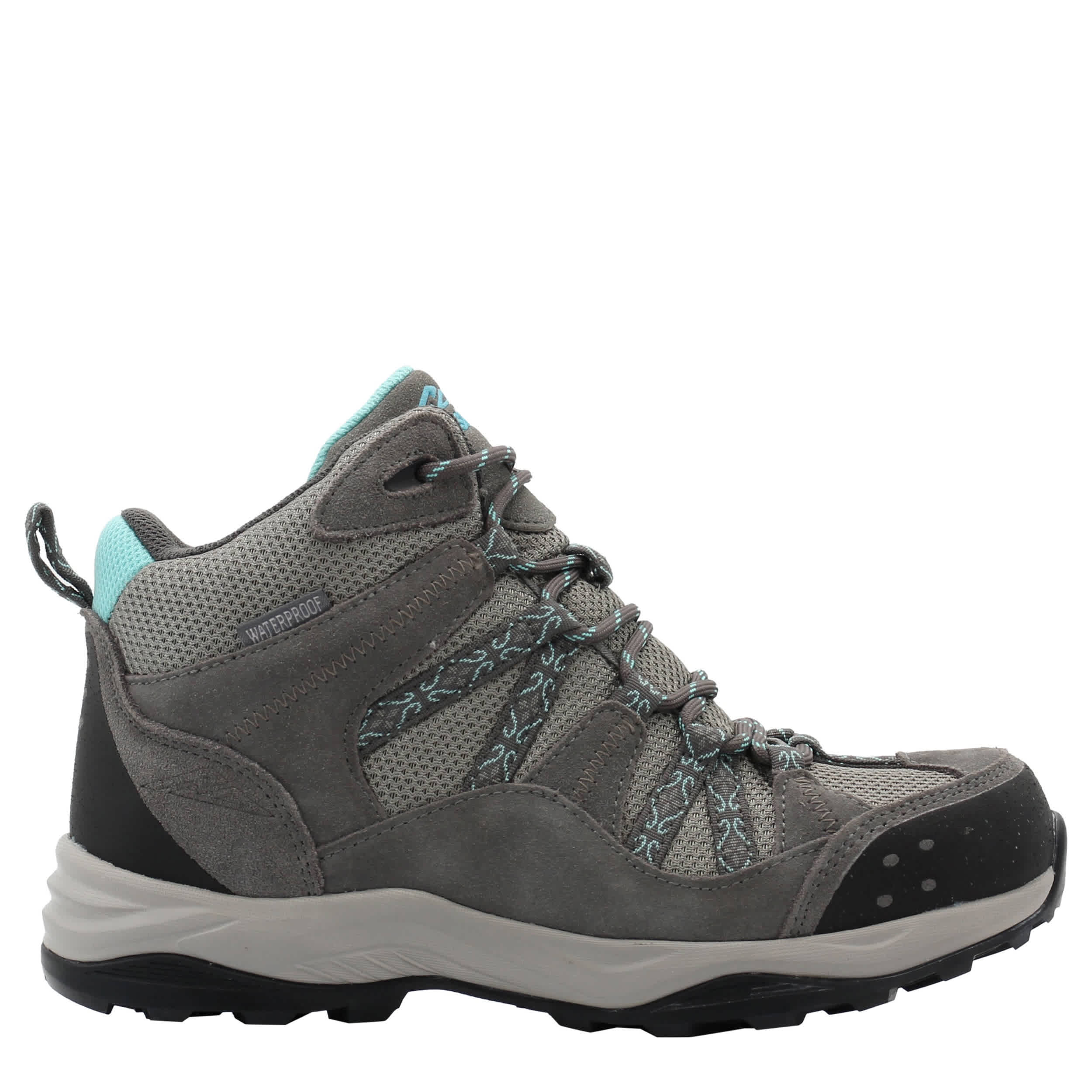 NORTHSIDE-WOMENS FREEMONT II HIKING BOOT-GREY & AQUA