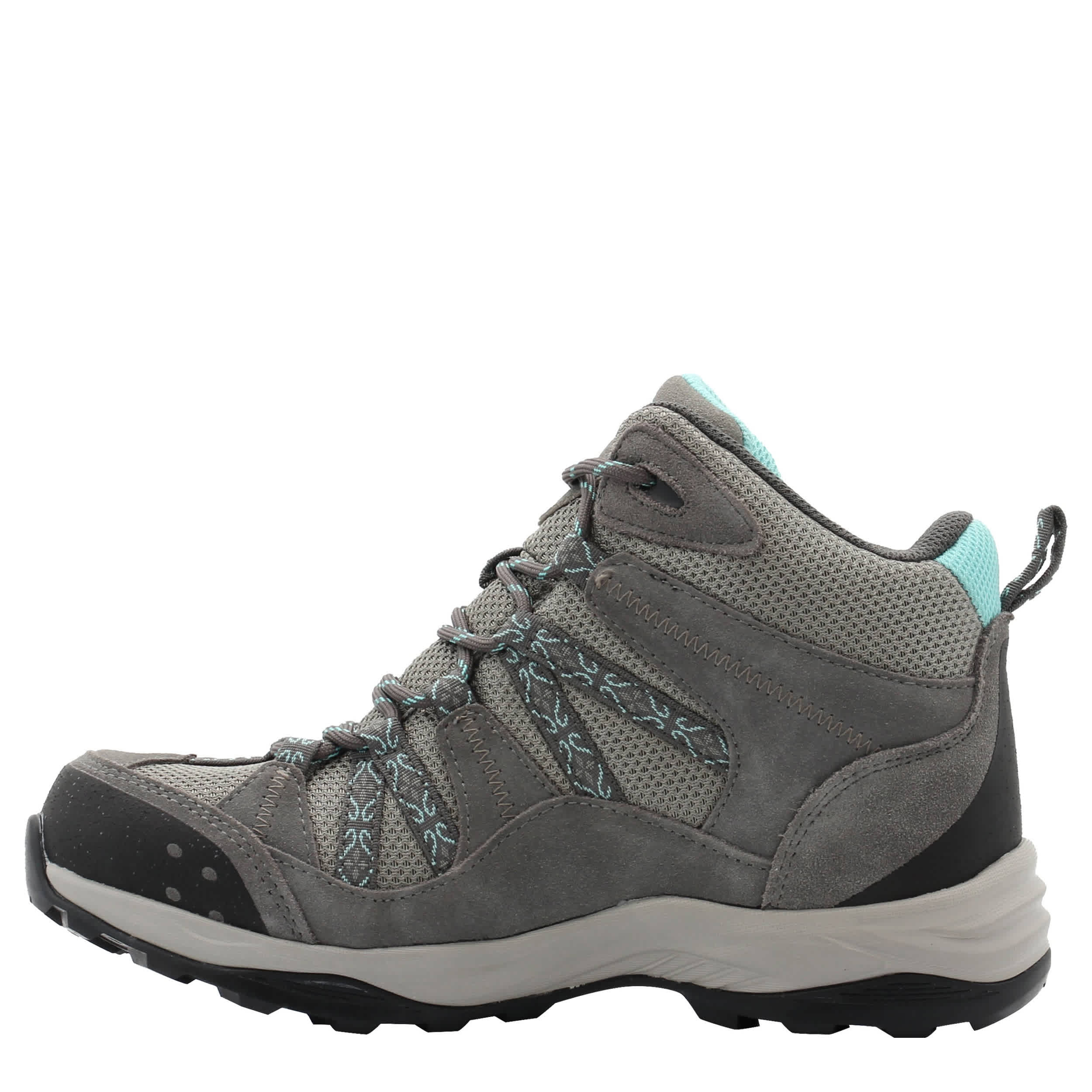 NORTHSIDE-WOMENS FREEMONT II HIKING BOOT-GREY & AQUA