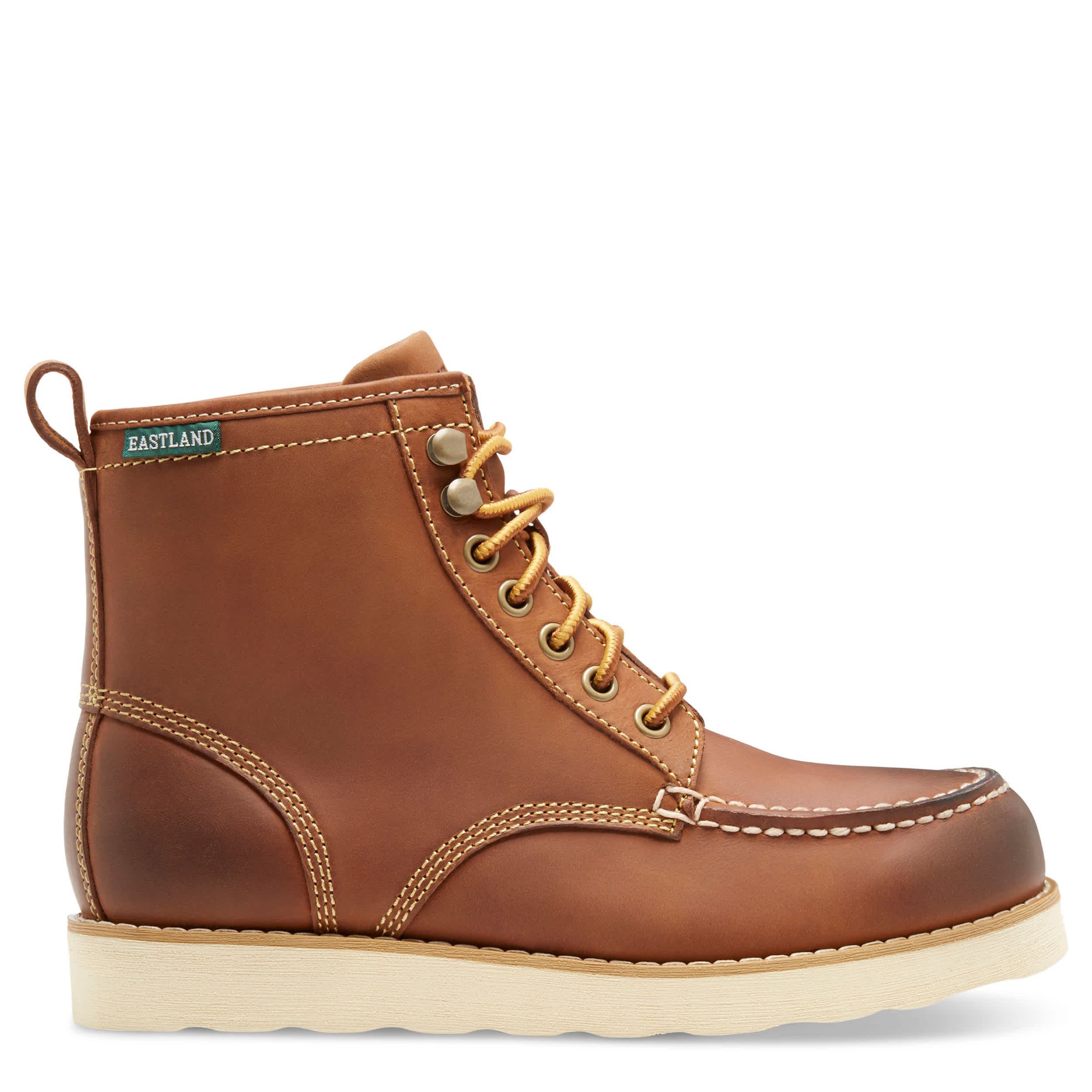 EASTLAND-WOMENS LUMBER UP LACE UP BOOT-CHESTNUT & 