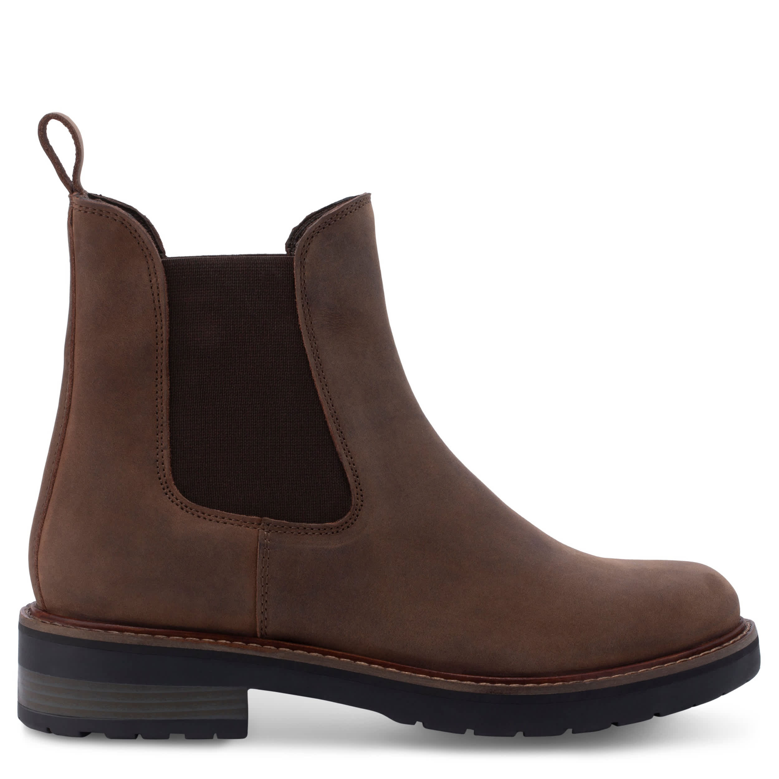 EASTLAND-WOMENS WILLA PULL ON BOOT-BROWN & 