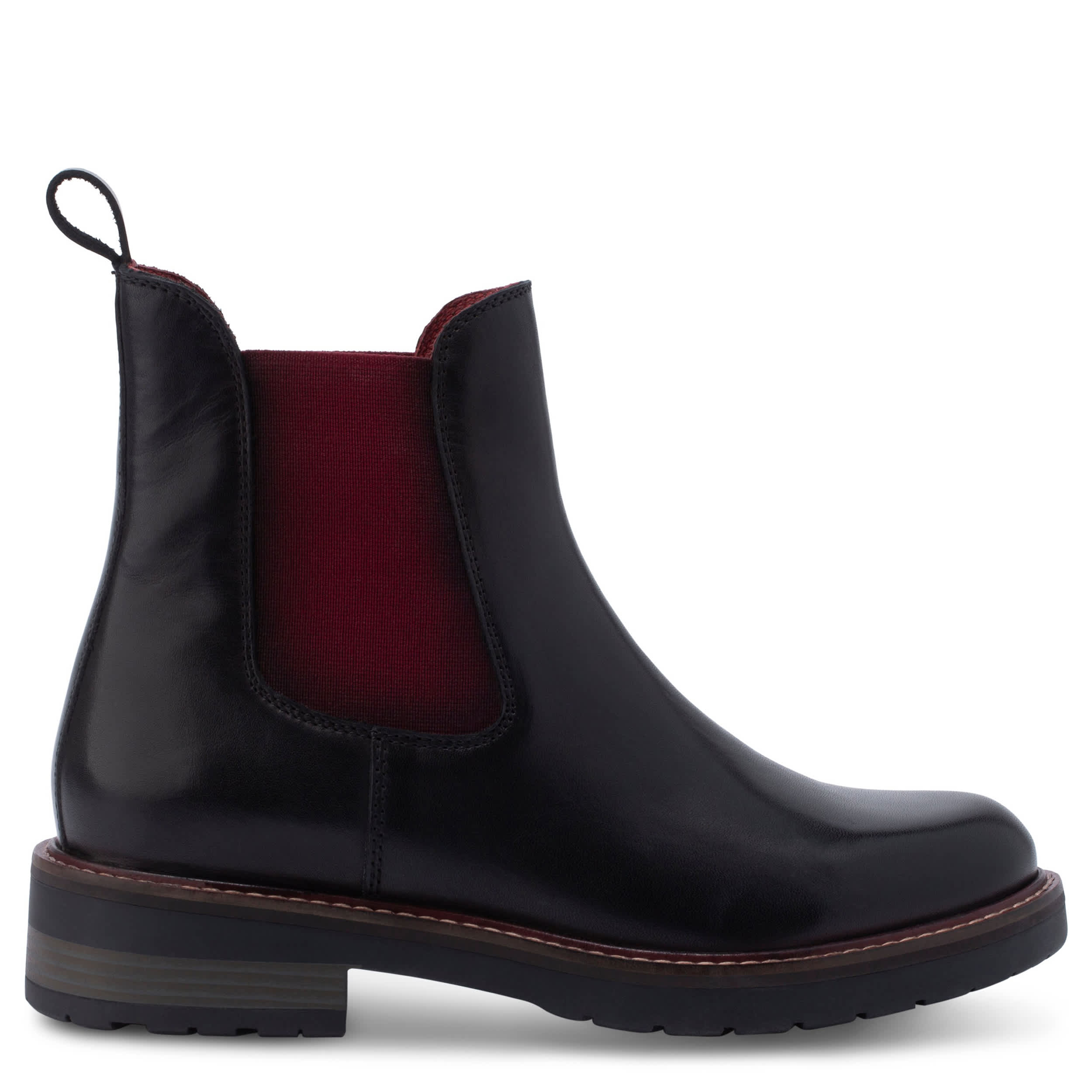 EASTLAND-WOMENS WILLA PULL ON BOOT-BLACK & CORDOVAN