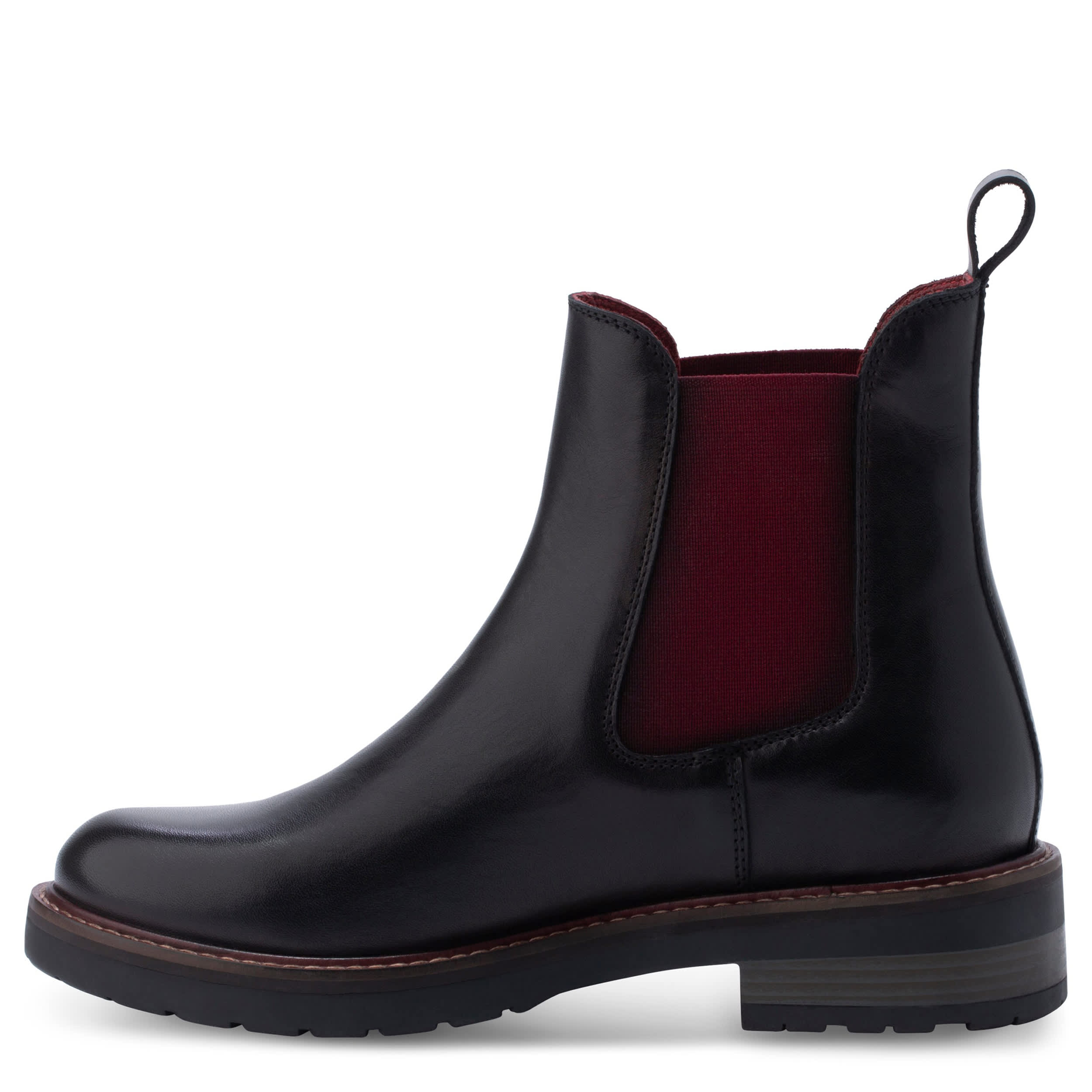 EASTLAND-WOMENS WILLA PULL ON BOOT-BLACK & CORDOVAN