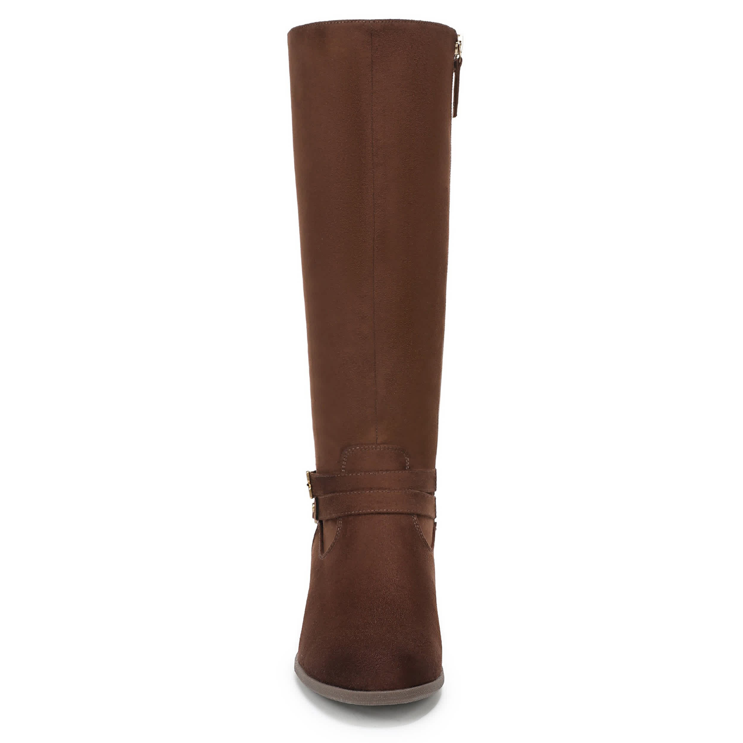DR. SCHOLL'S-WOMENS IVY TALL BOOT WIDE CALF-BROWN & CHESTNUT