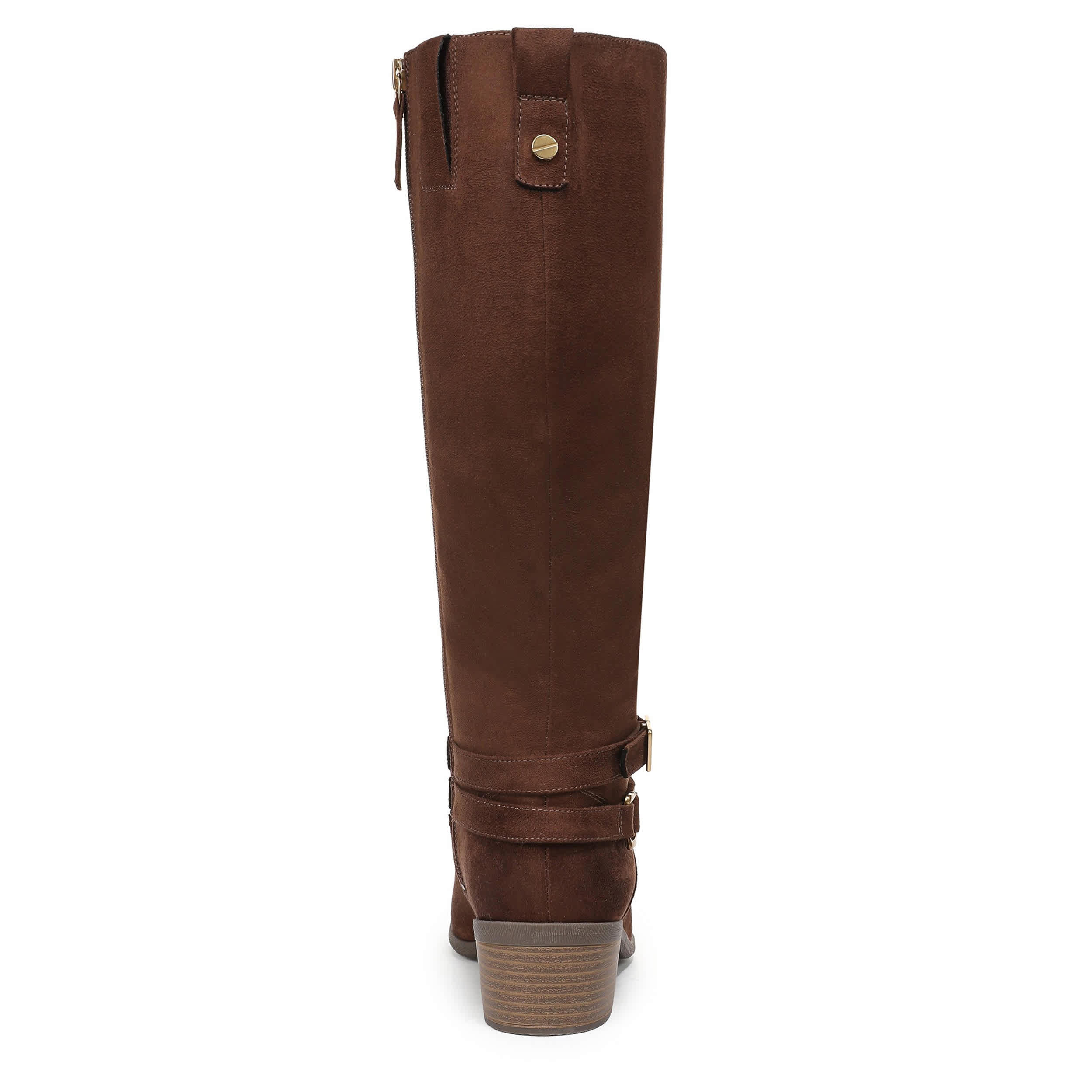 DR. SCHOLL'S-WOMENS IVY TALL BOOT WIDE CALF-BROWN & CHESTNUT