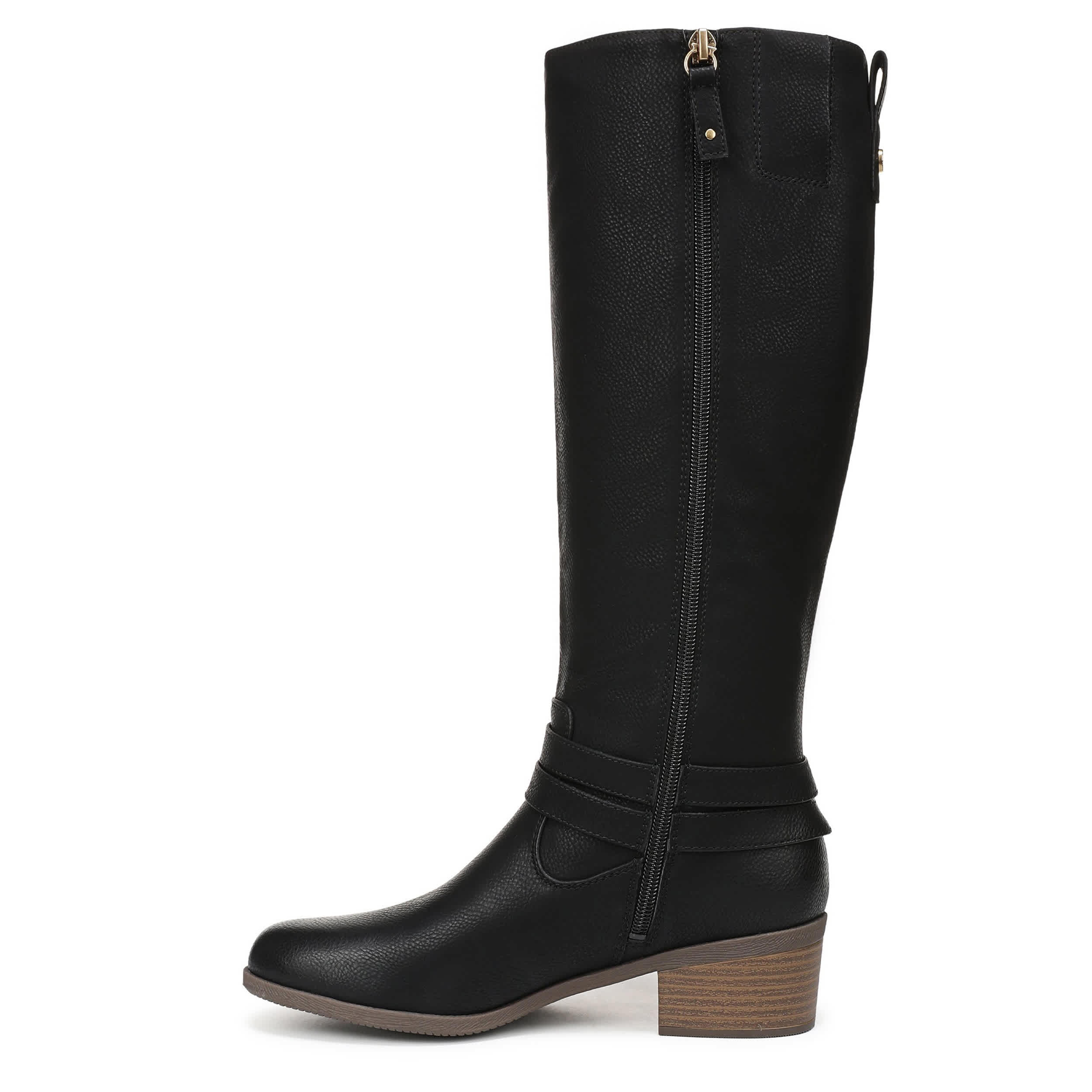 DR. SCHOLL'S-WOMENS IVY TALL BOOT WIDE CALF-BLACK & 