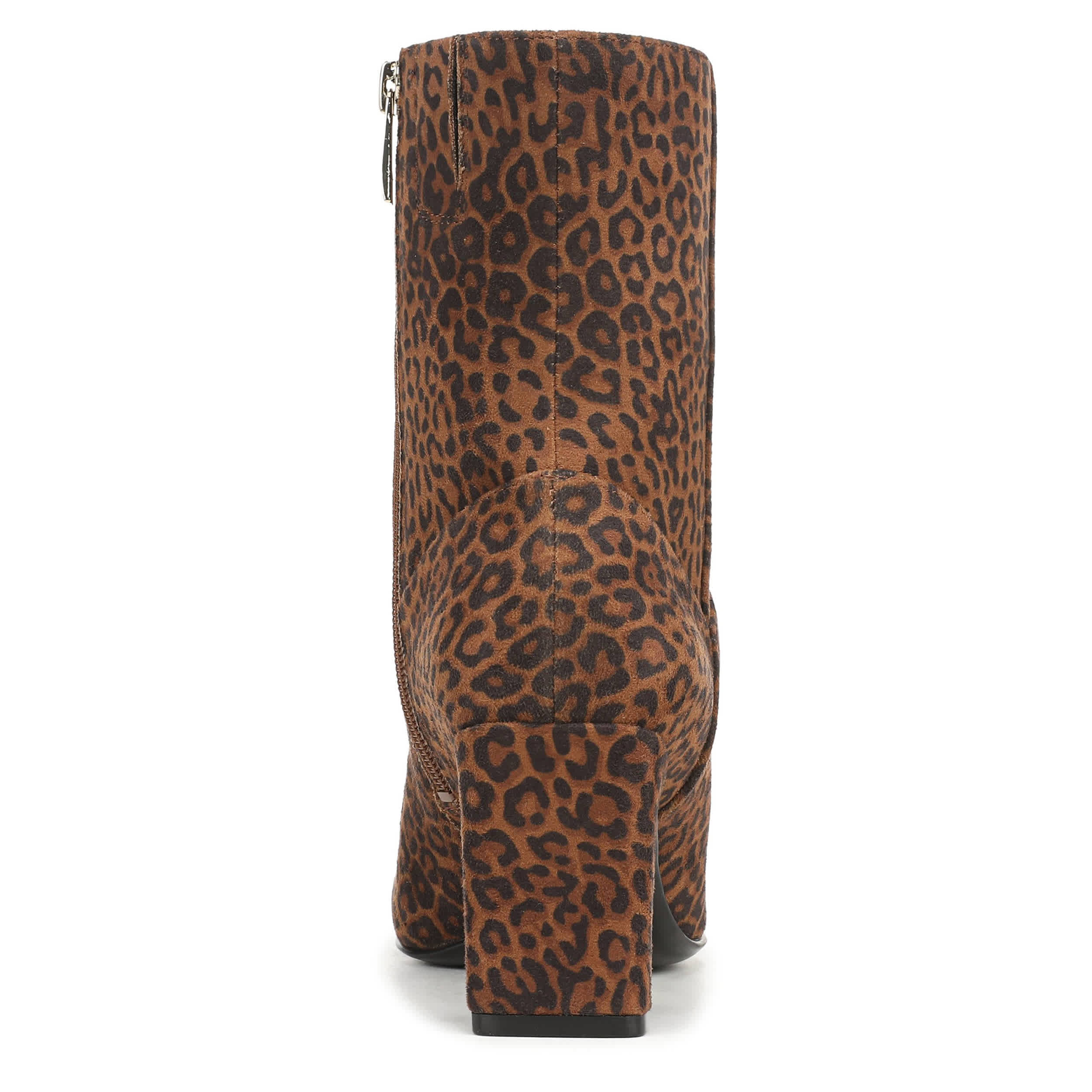 NATURALIZER-WOMENS NONA-BOOTIE BOOTIE-DARK BROWN & LEOPARD
