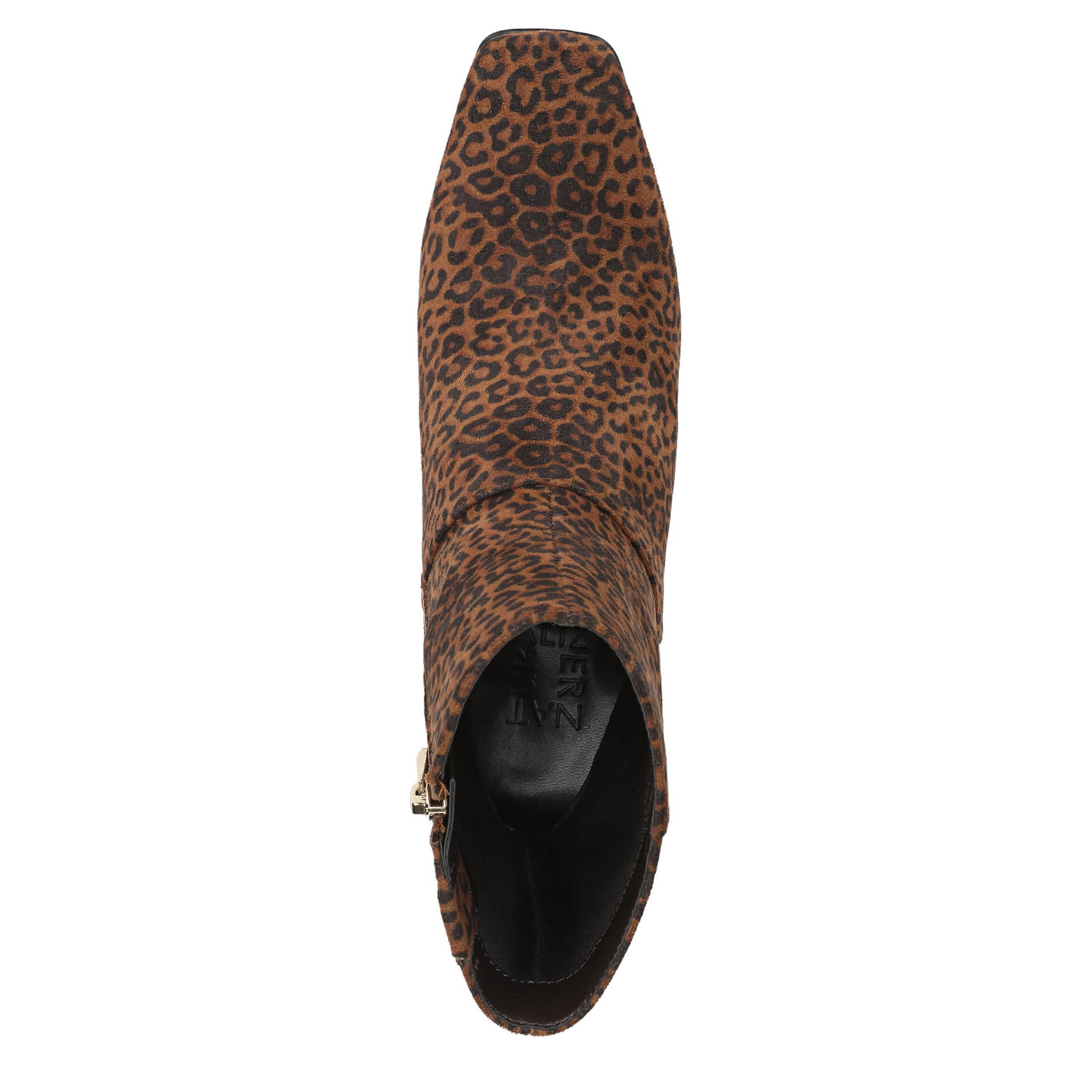 NATURALIZER-WOMENS NONA-BOOTIE BOOTIE-DARK BROWN & LEOPARD