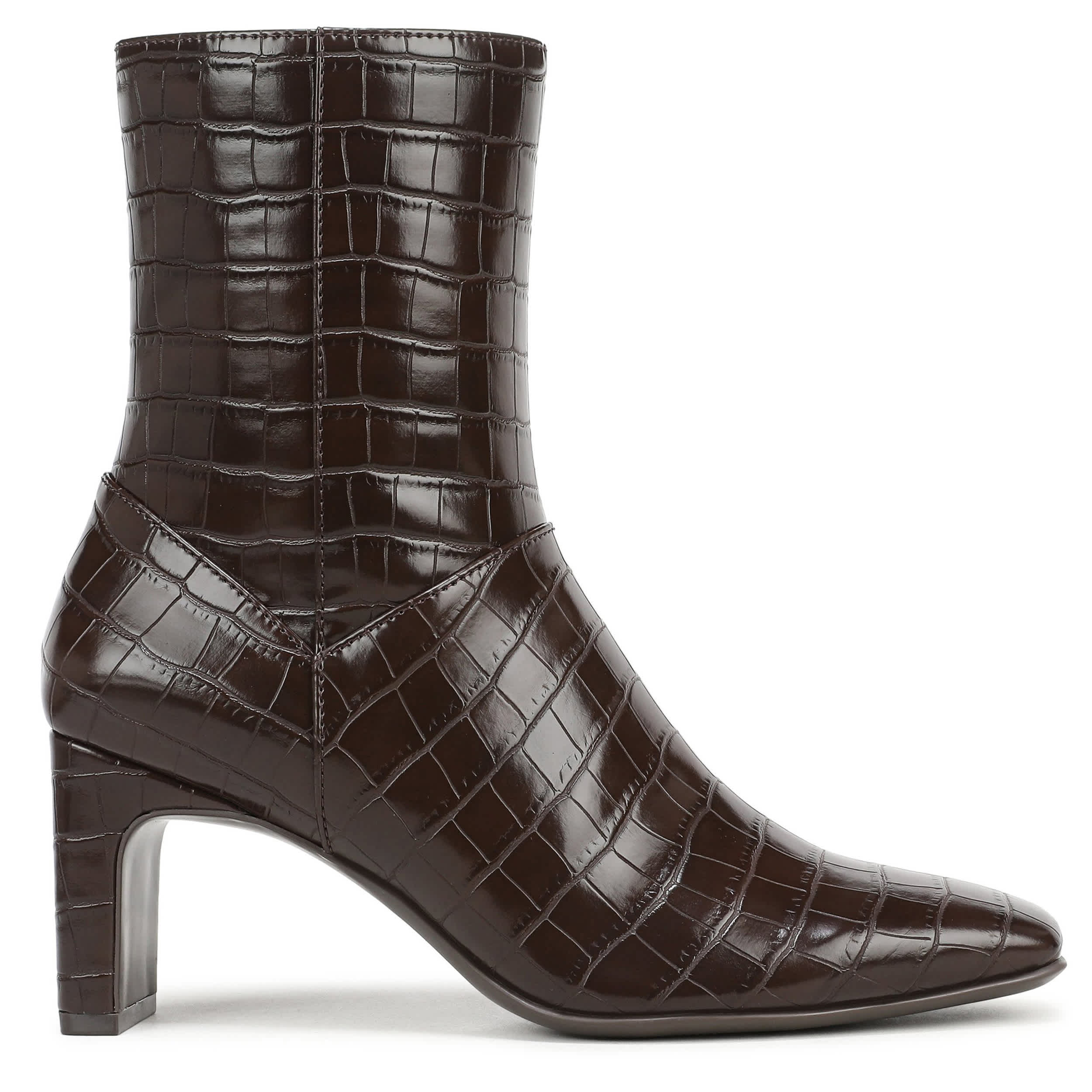 NATURALIZER-WOMENS NONA-BOOTIE BOOTIE-DARK BROWN & ANIMAL