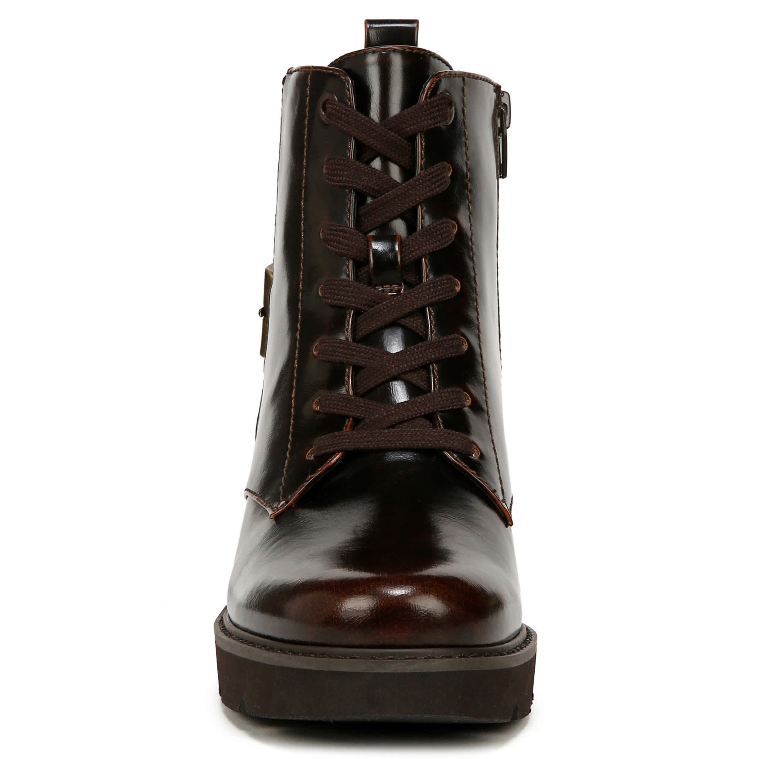 NATURALIZER-WOMENS CABARET LACE BOOTIE-DARK BROWN & 