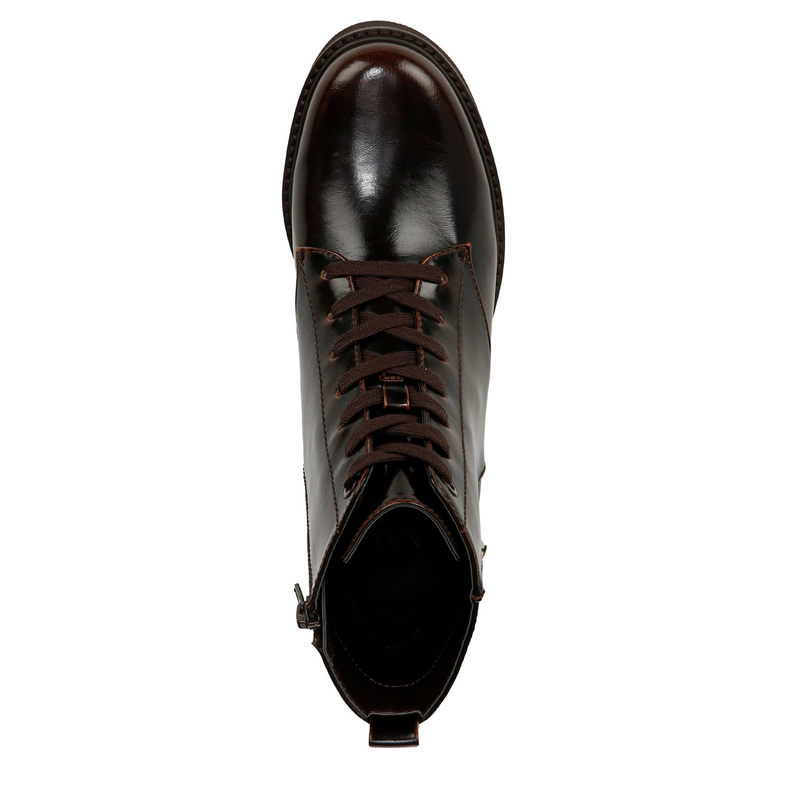 NATURALIZER-WOMENS CABARET LACE BOOTIE-DARK BROWN & 