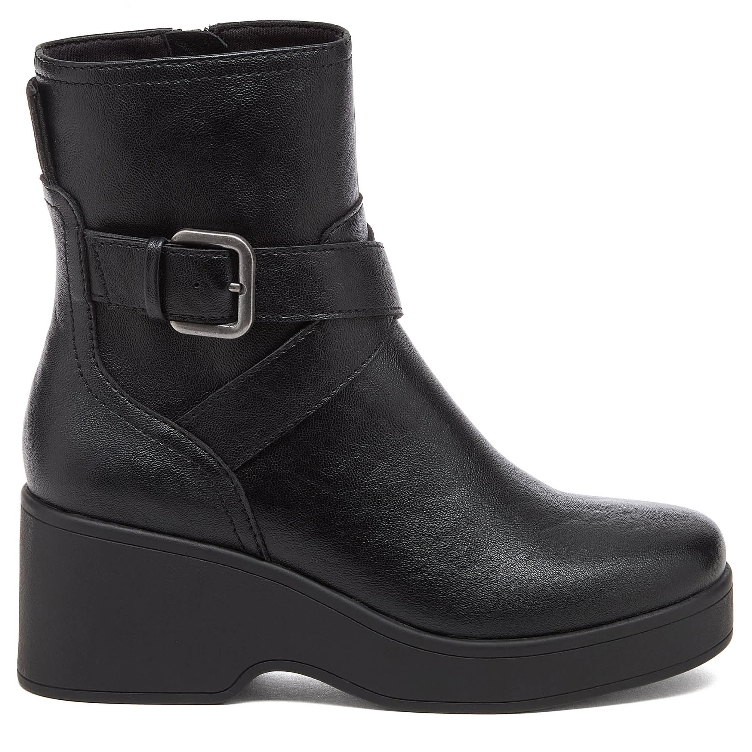 ROCKET DOG-WOMENS JIMMY WEDGE BOOTIE-BLACK & 