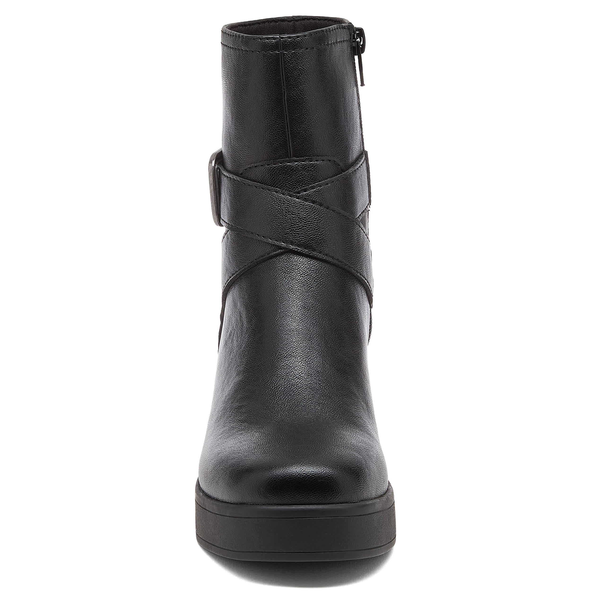 ROCKET DOG-WOMENS JIMMY WEDGE BOOTIE-BLACK & 