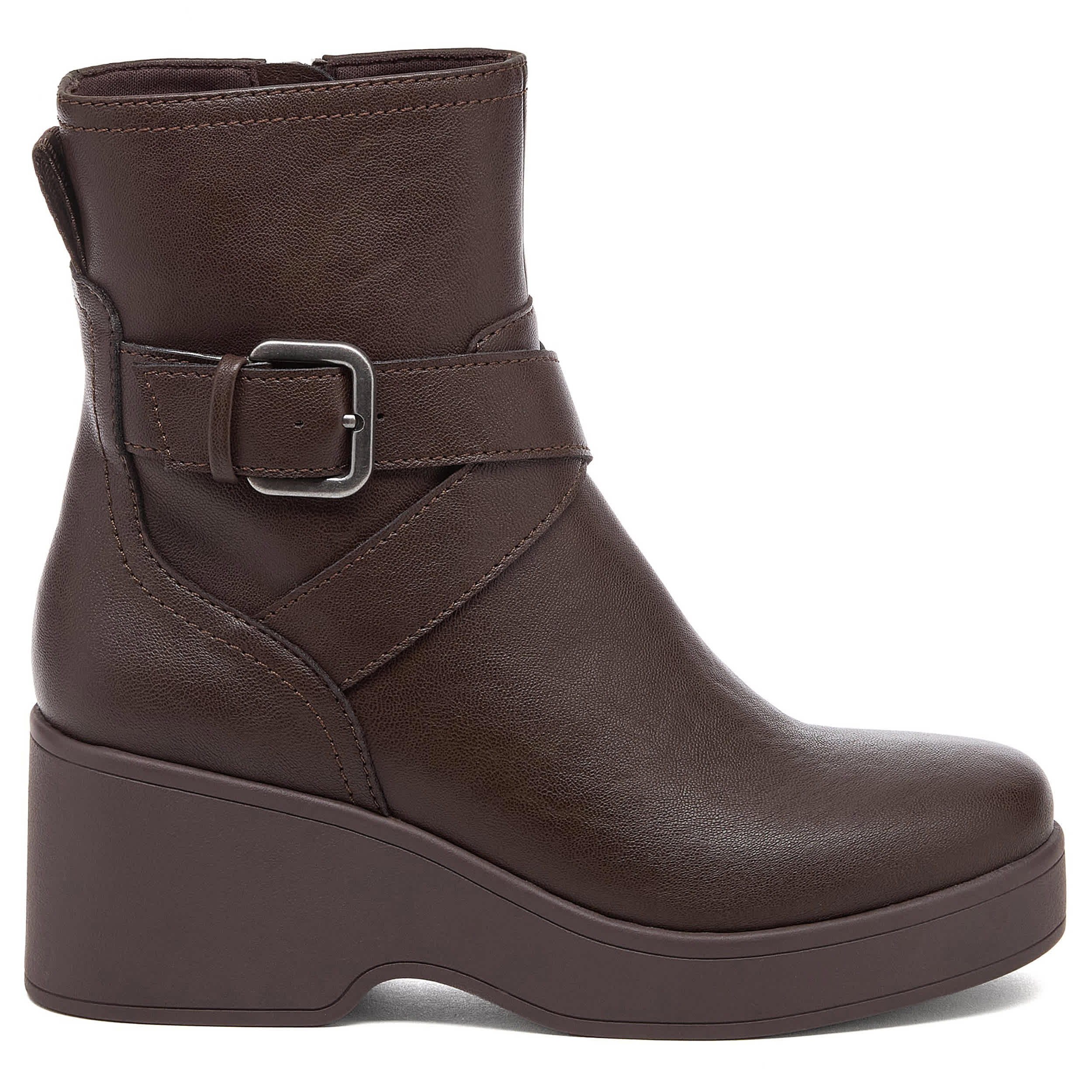 ROCKET DOG-WOMENS JIMMY WEDGE BOOTIE-DARK BROWN & 