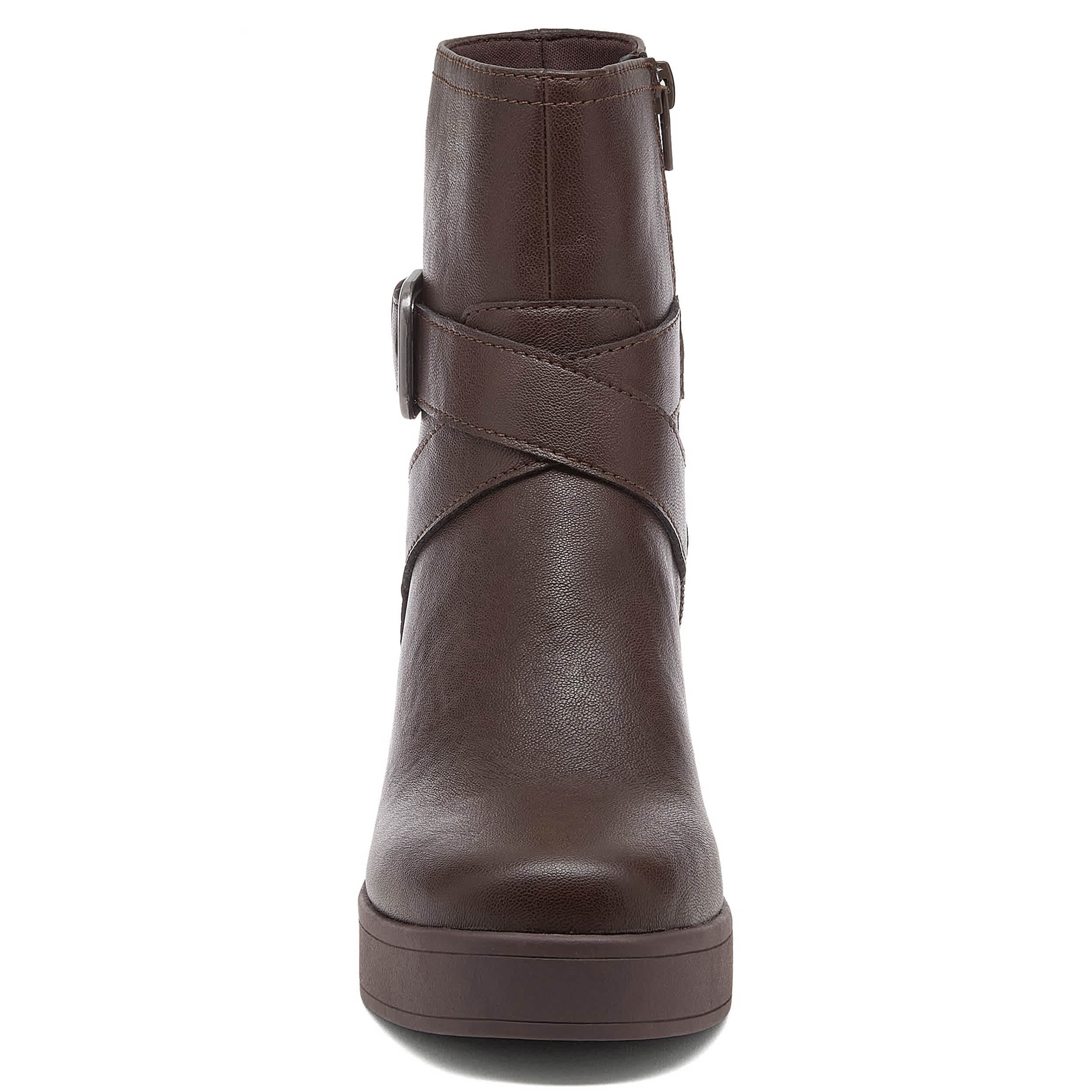 ROCKET DOG-WOMENS JIMMY WEDGE BOOTIE-DARK BROWN & 