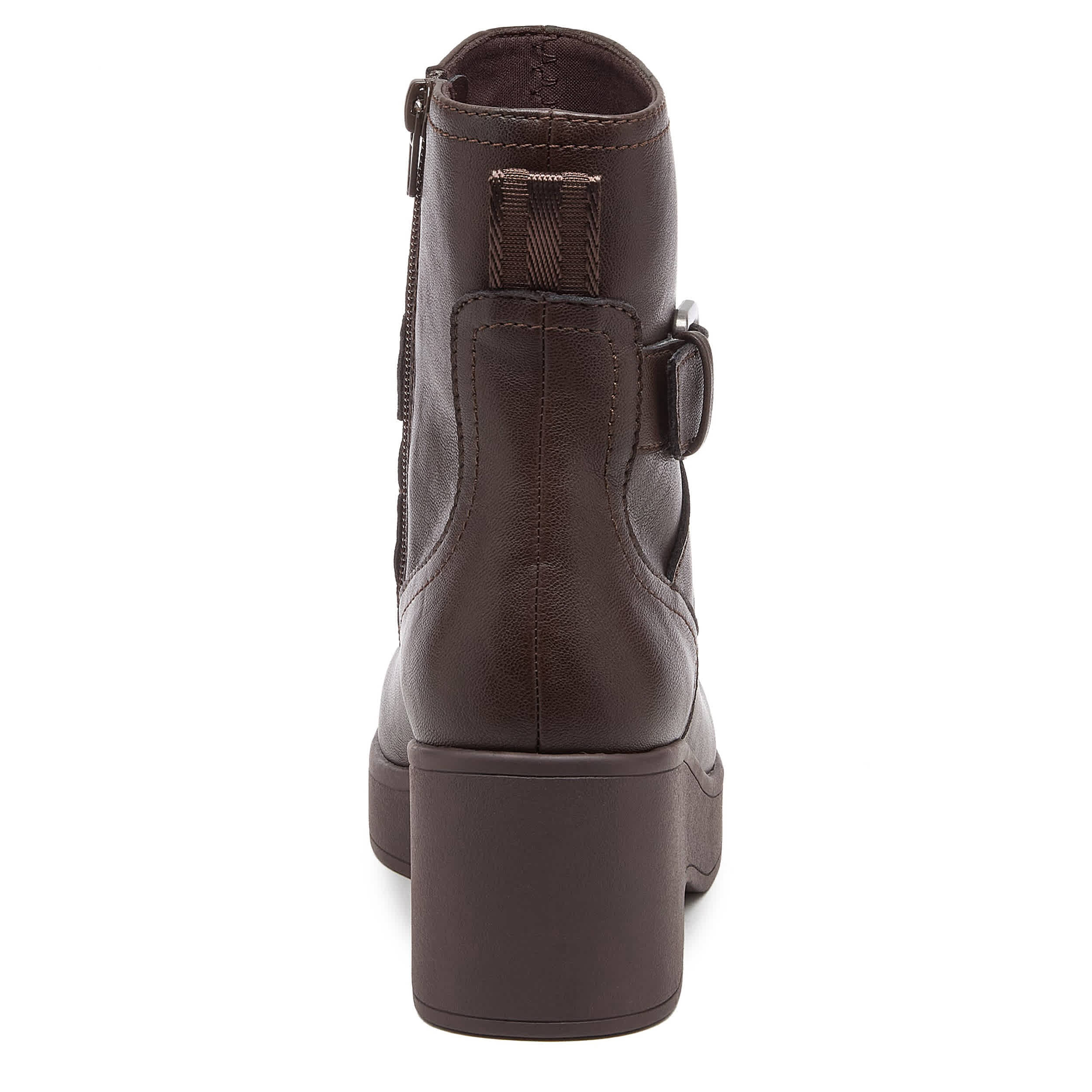 ROCKET DOG-WOMENS JIMMY WEDGE BOOTIE-DARK BROWN & 
