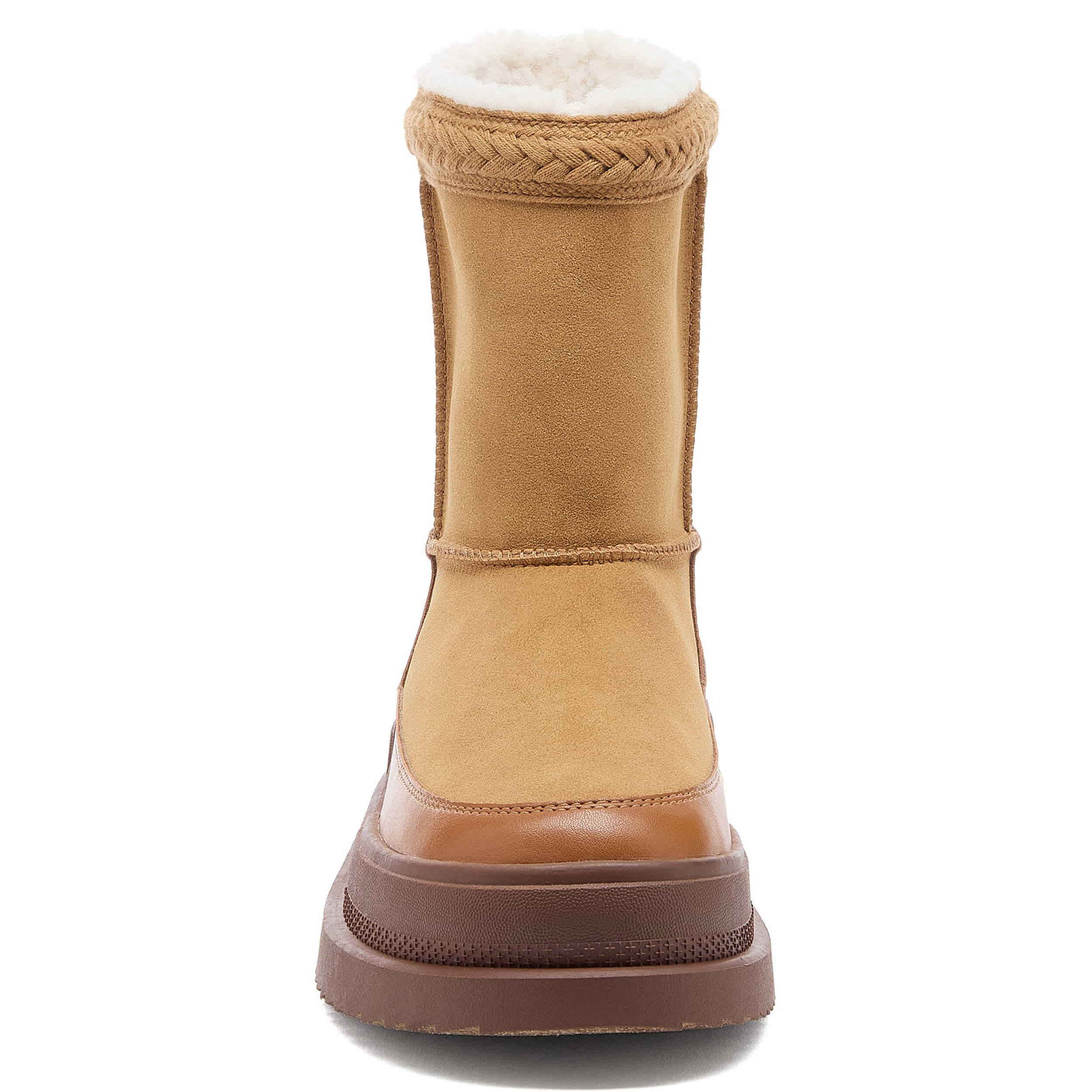 ROCKET DOG-WOMENS RAMBLE SONIA FAUX FUR BOOT-CAMEL & 