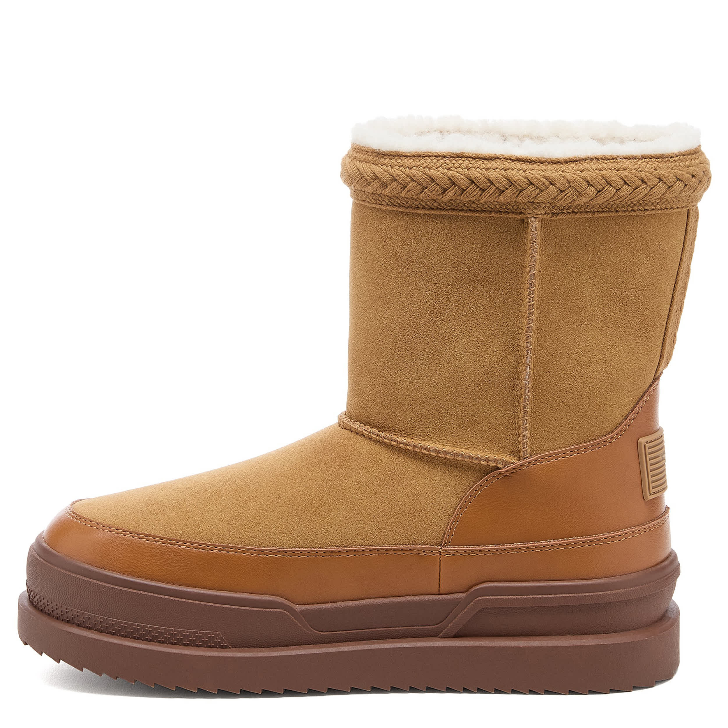 ROCKET DOG-WOMENS RAMBLE SONIA FAUX FUR BOOT-CAMEL & 