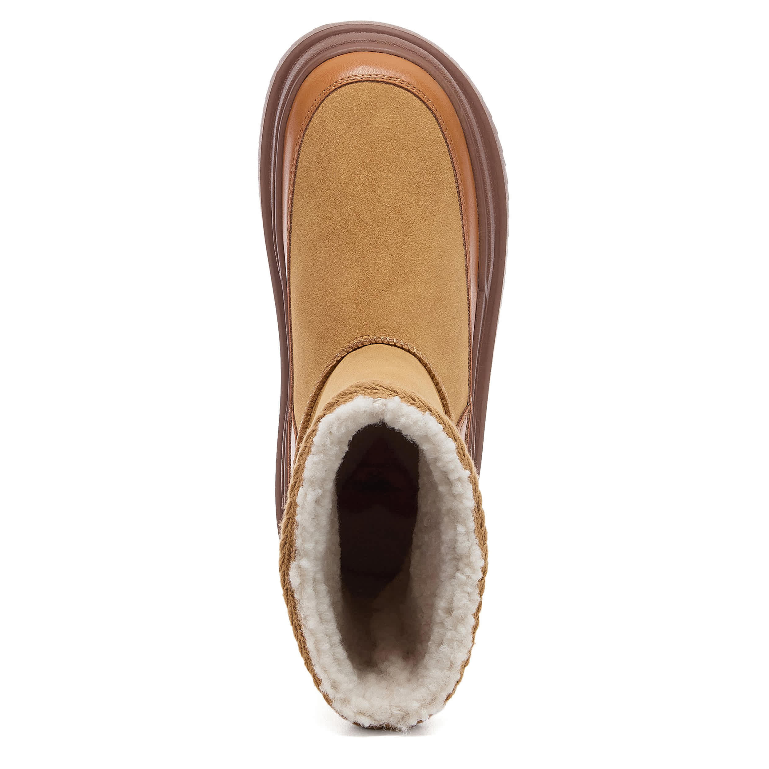 ROCKET DOG-WOMENS RAMBLE SONIA FAUX FUR BOOT-CAMEL & 