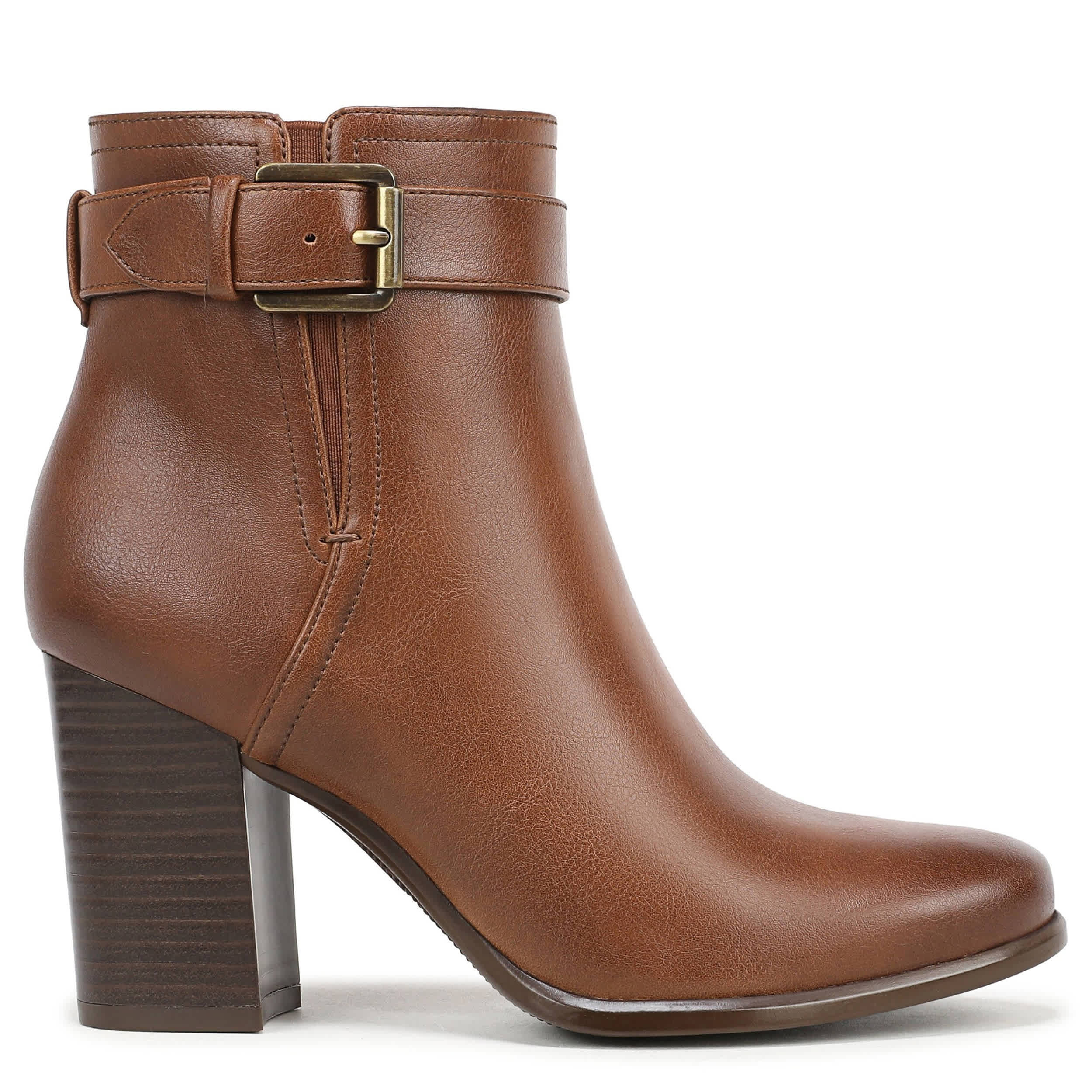 NATURALIZER-WOMENS SOLANA BOOTIE-DARK TAN & 