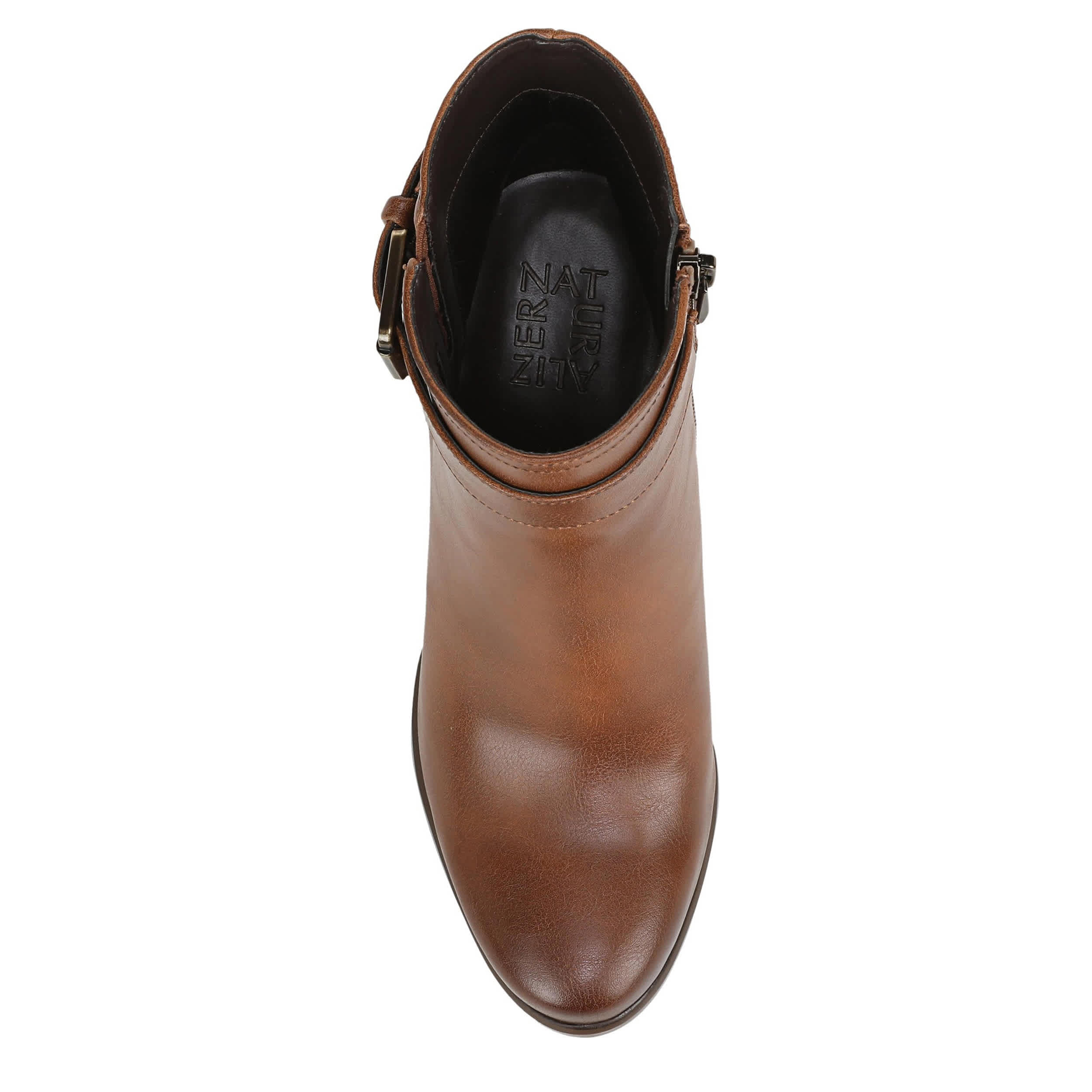 NATURALIZER-WOMENS SOLANA BOOTIE-DARK TAN & 