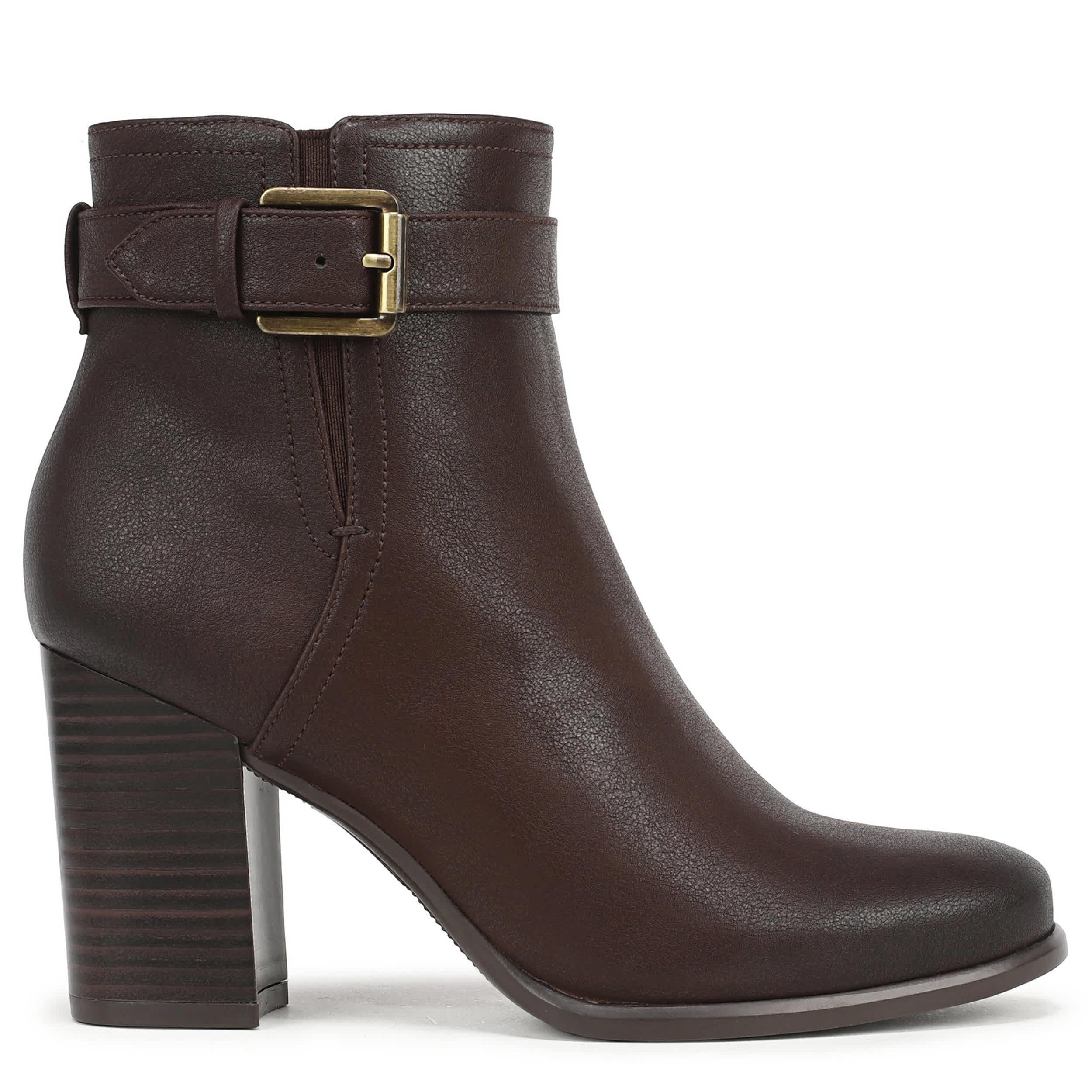 NATURALIZER-WOMENS SOLANA BOOTIE-DARK BROWN & 