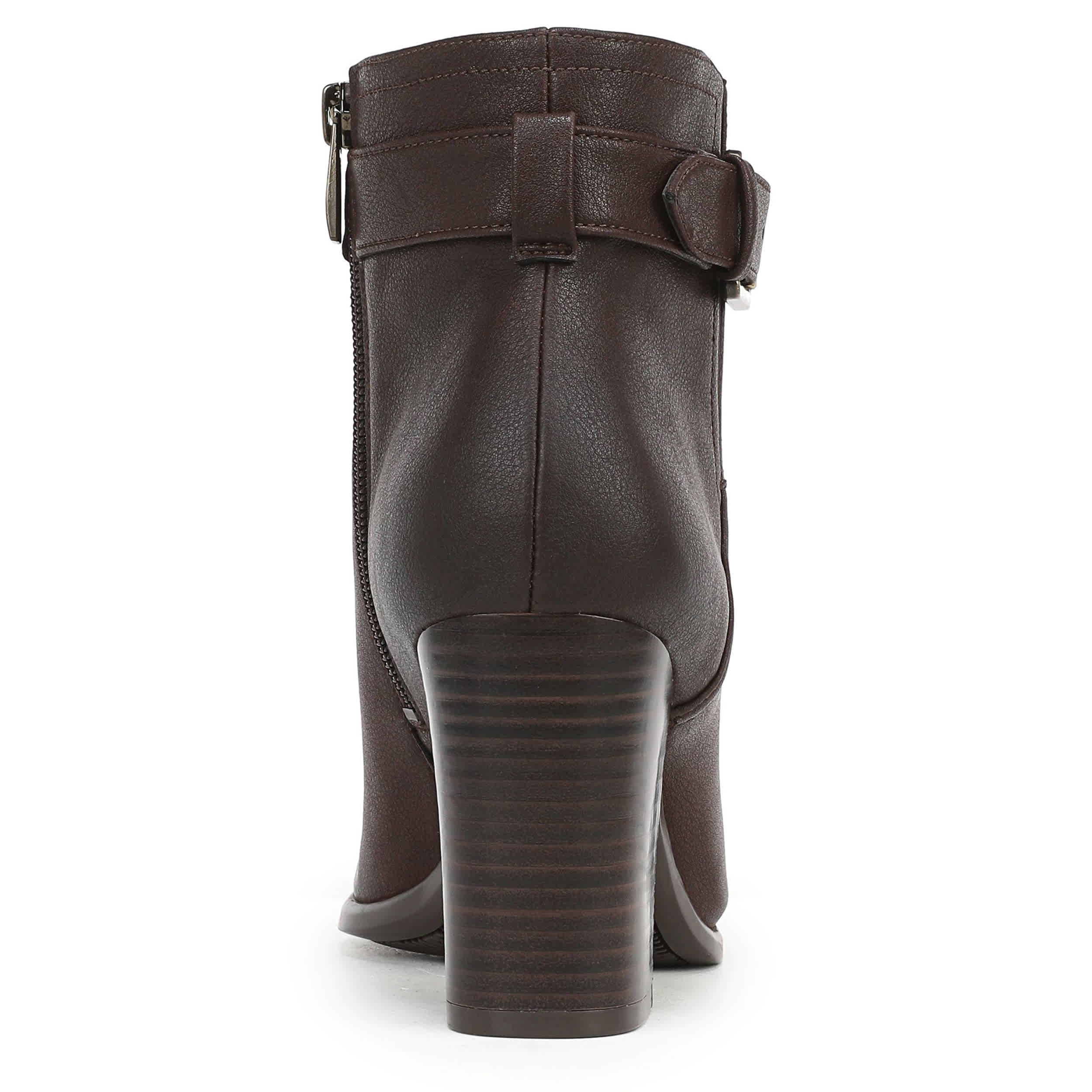 NATURALIZER-WOMENS SOLANA BOOTIE-DARK BROWN & 