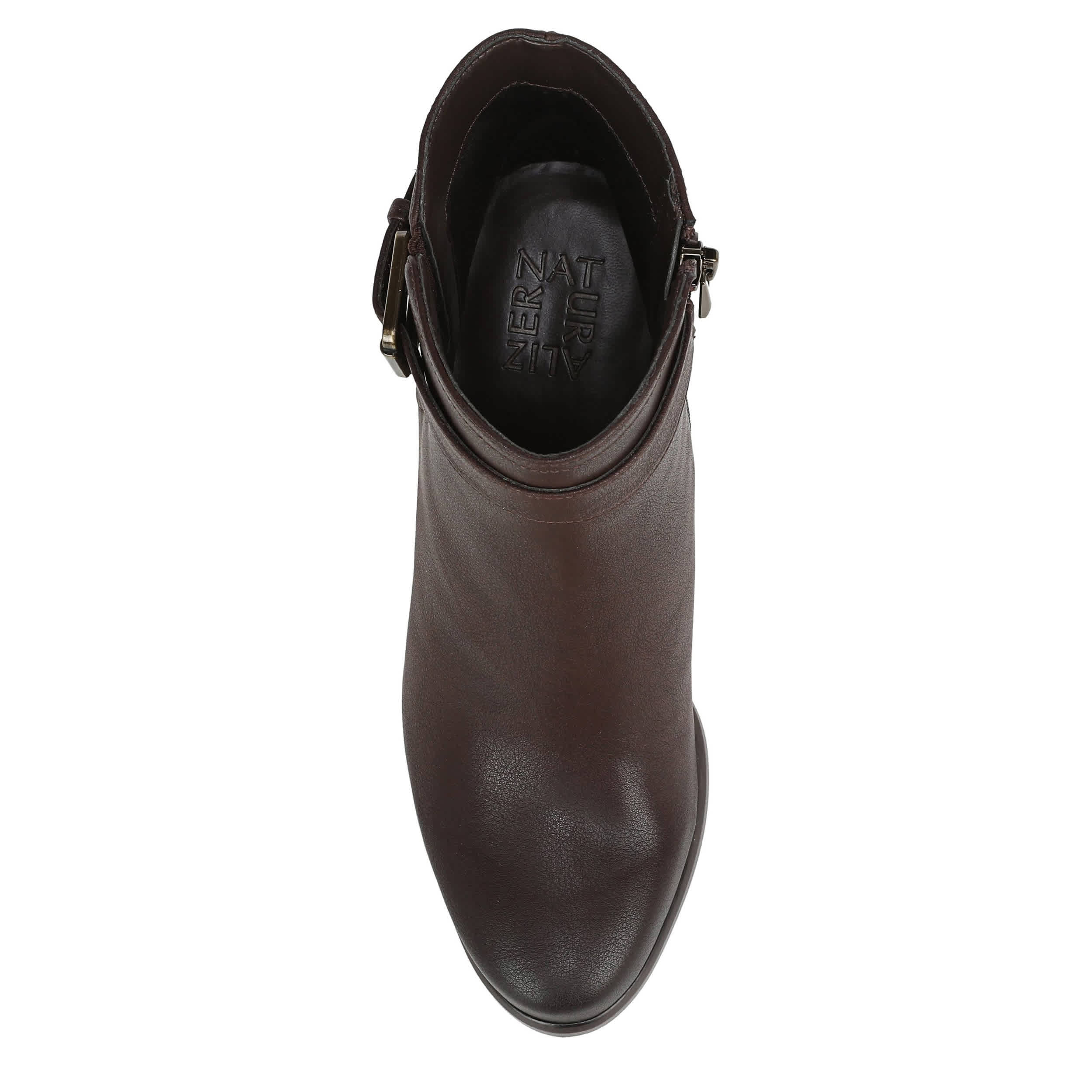 NATURALIZER-WOMENS SOLANA BOOTIE-DARK BROWN & 