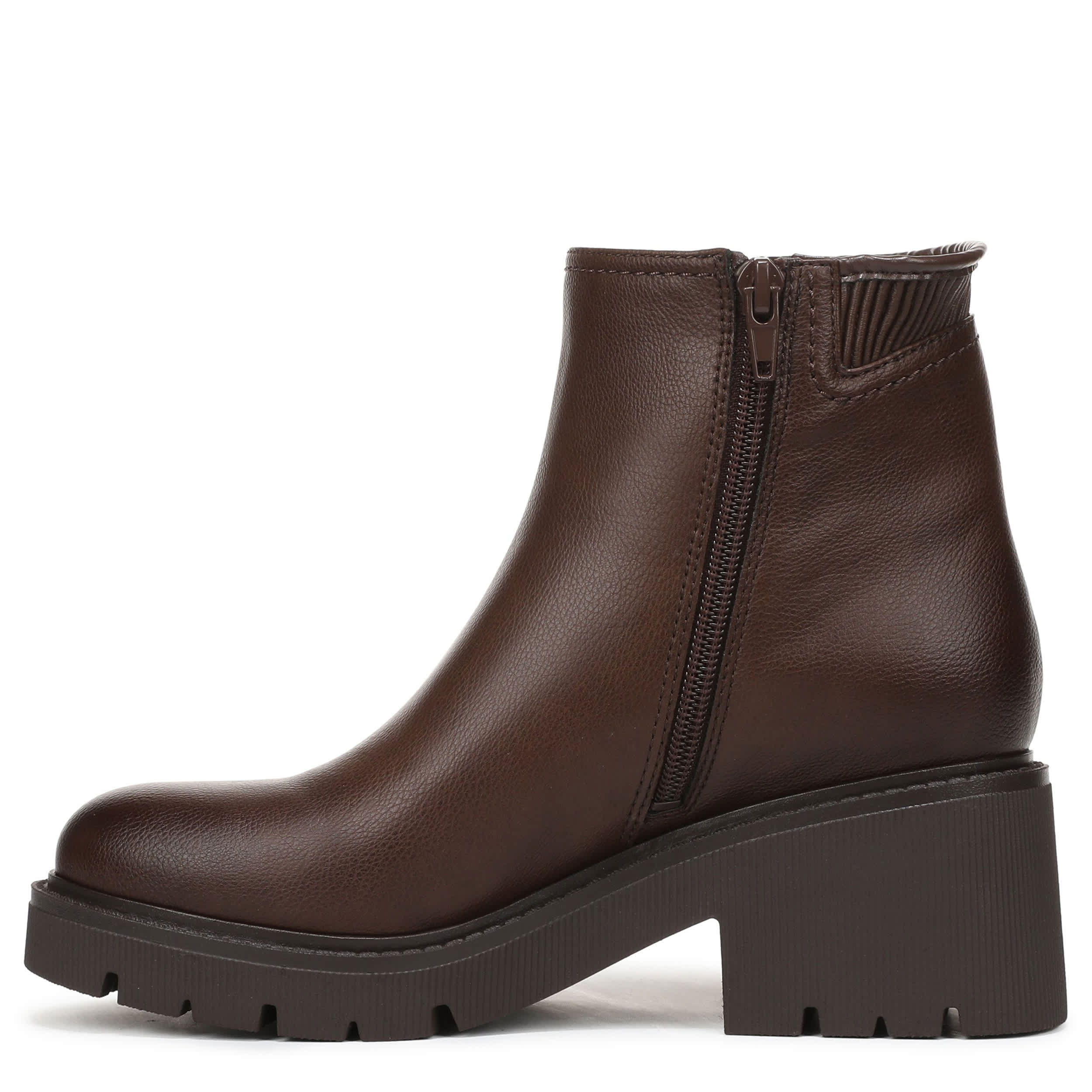 NATURALIZER-WOMENS JANET BOOTIE-DARK BROWN & 