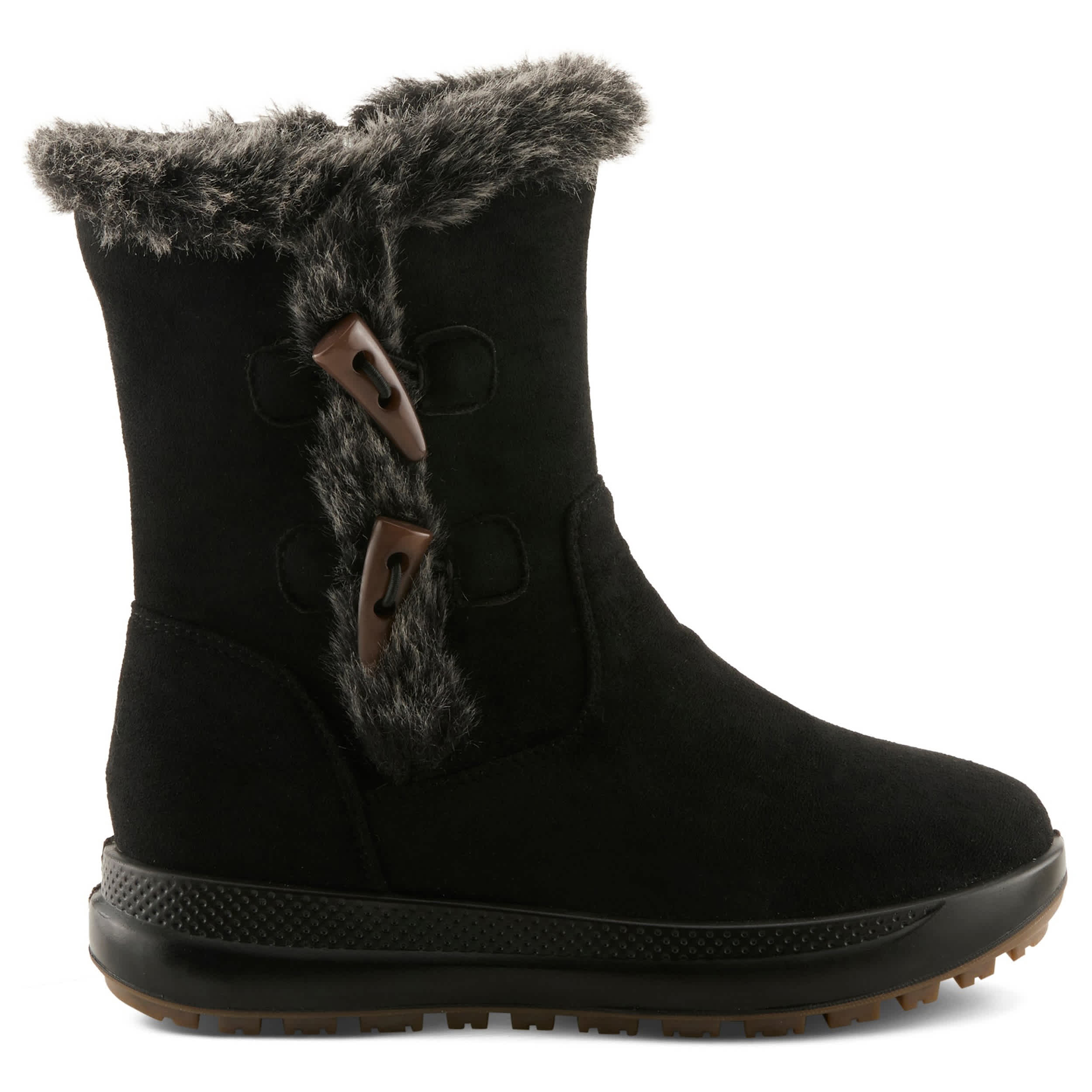 Flexus-WOMENS GALOSHE WEATHER BOOT-BLACK & 