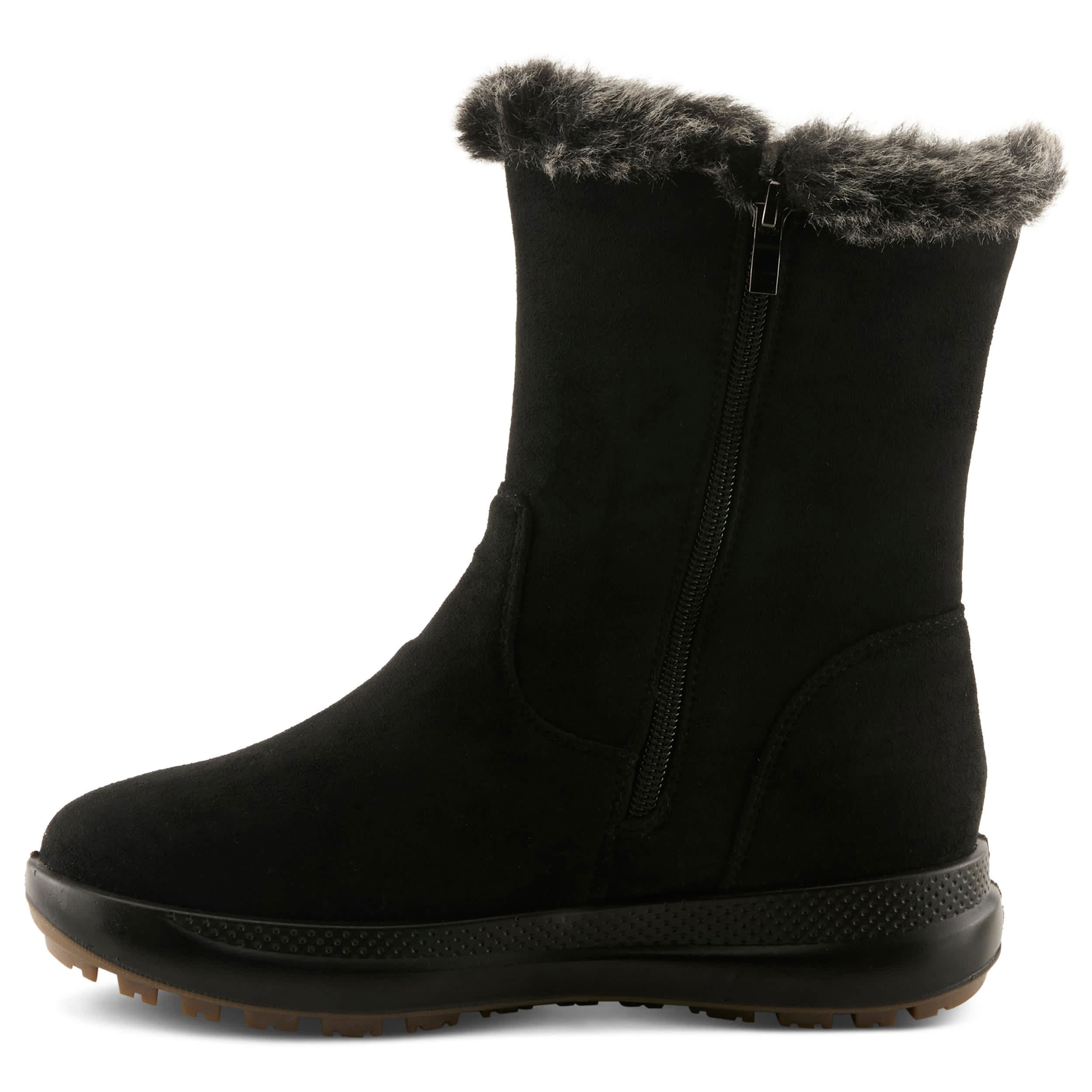 Flexus-WOMENS GALOSHE WEATHER BOOT-BLACK & 