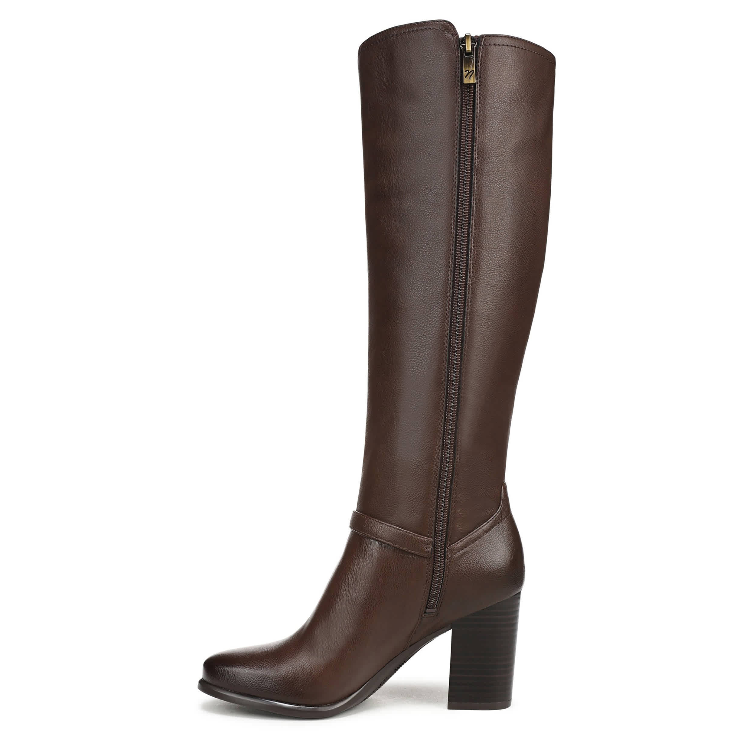 NATURALIZER-WOMENS SASHA TALL BOOT-DARK BROWN & 