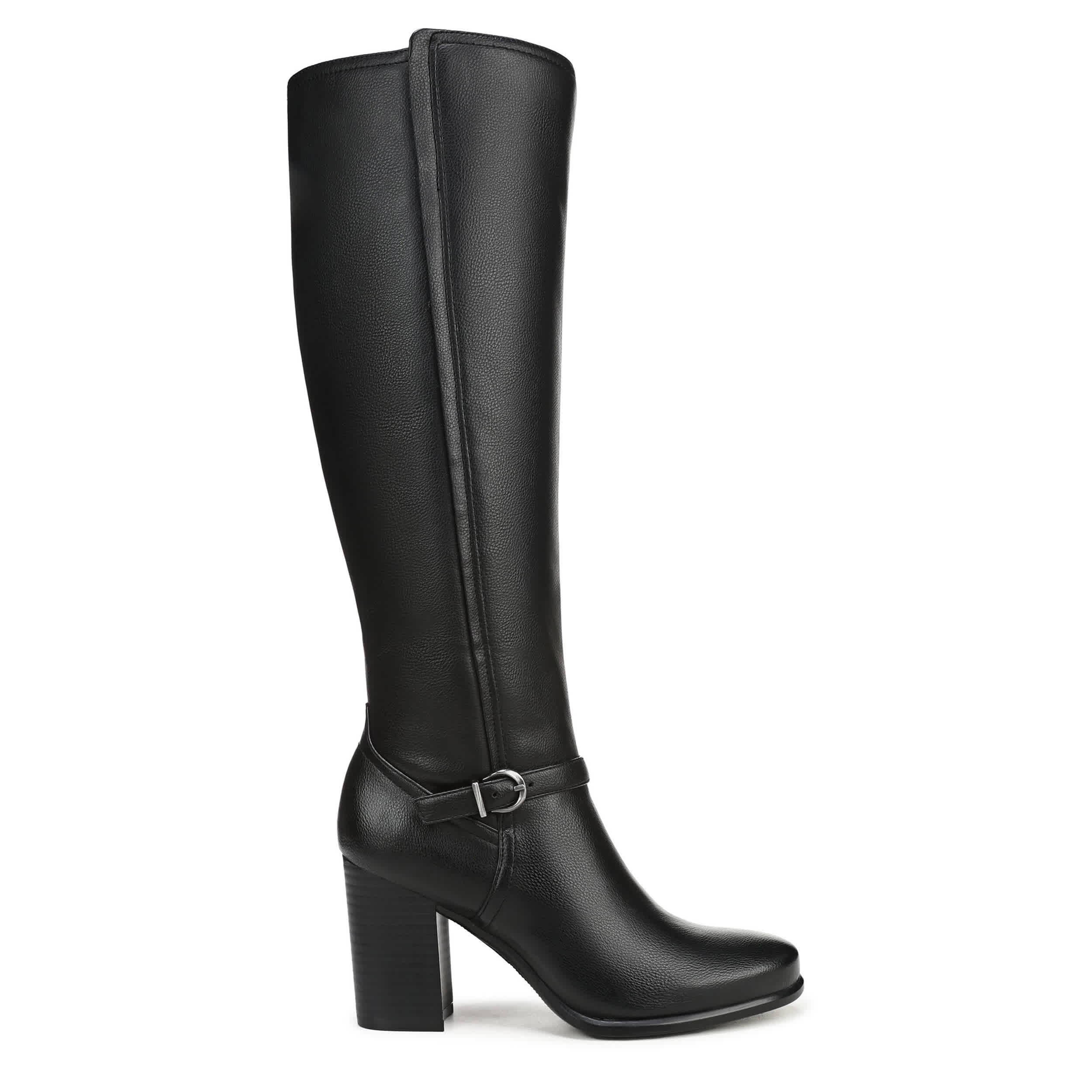 NATURALIZER-WOMENS SASHA TALL WIDE SHAFT BOOT-BLACK & 