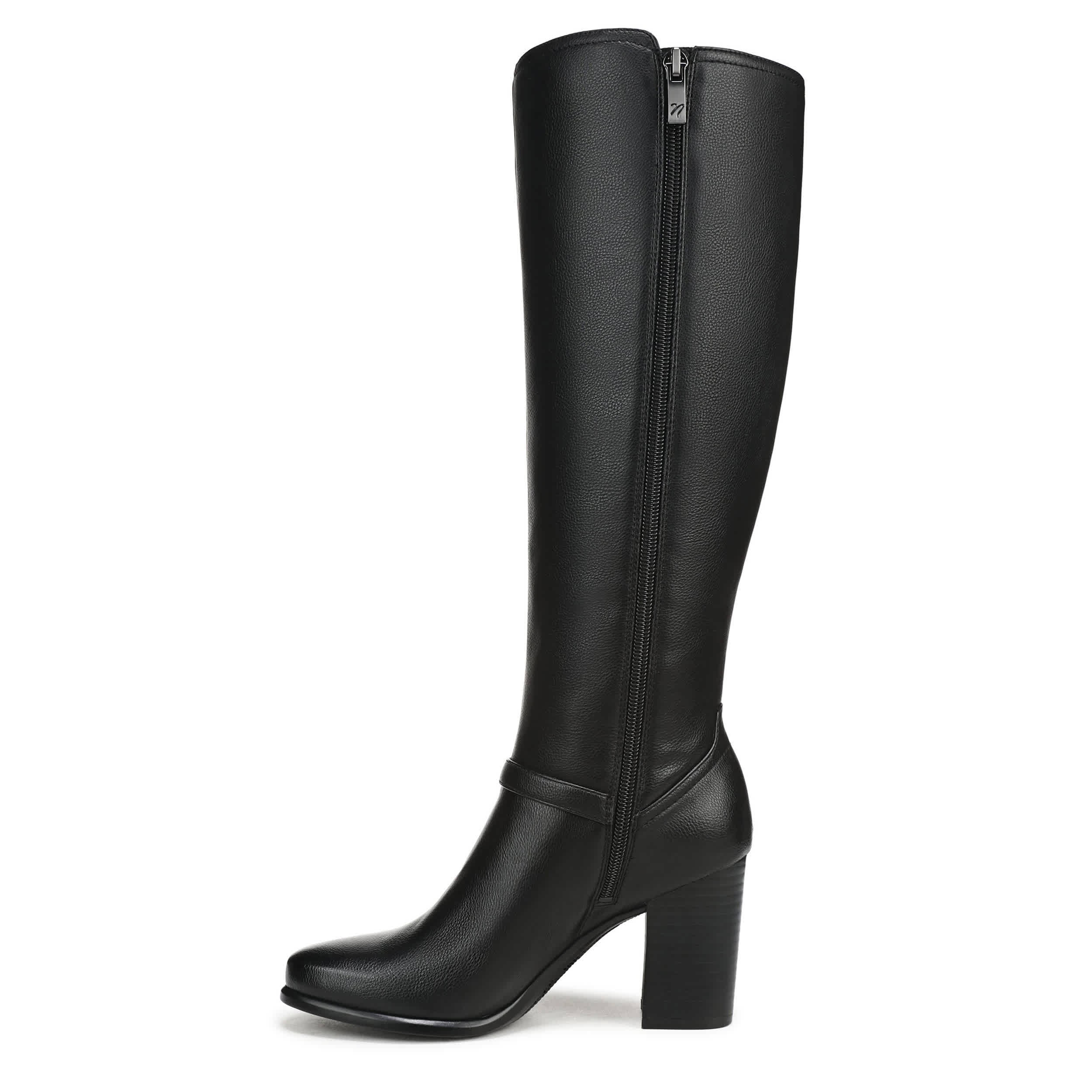 NATURALIZER-WOMENS SASHA TALL WIDE SHAFT BOOT-BLACK & 