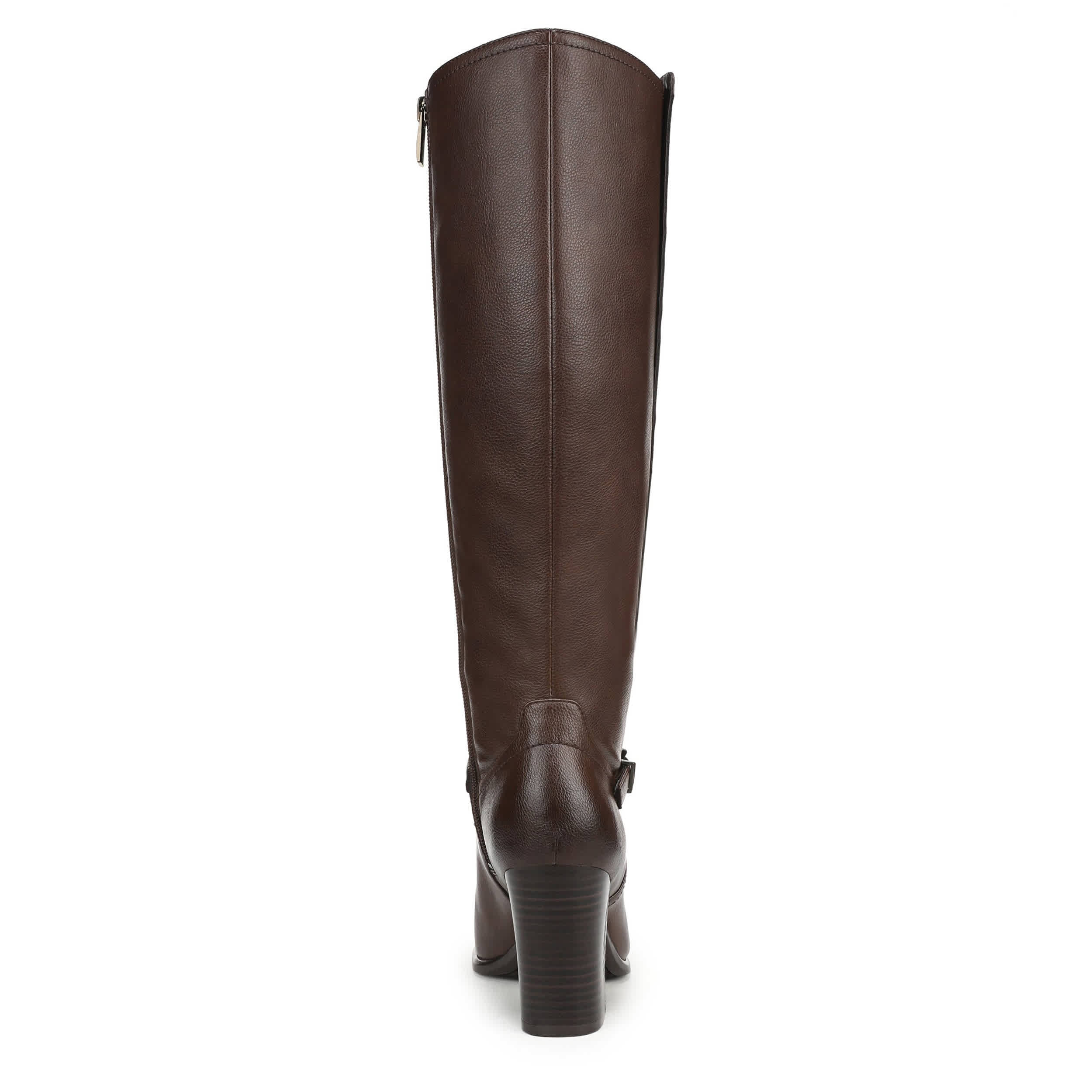 NATURALIZER-WOMENS SASHA TALL WIDE SHAFT BOOT-DARK BROWN & 
