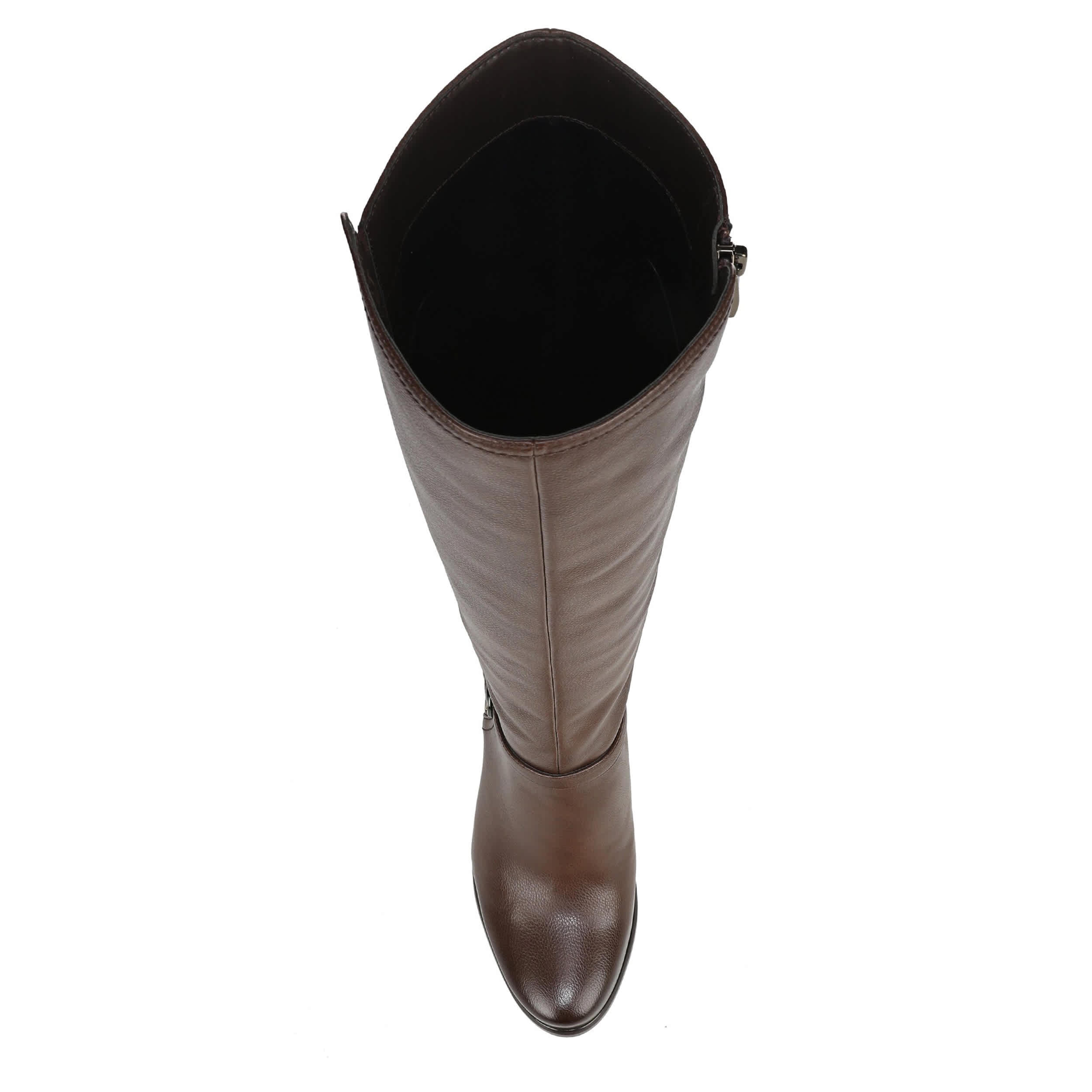 NATURALIZER-WOMENS SASHA TALL WIDE SHAFT BOOT-DARK BROWN & 