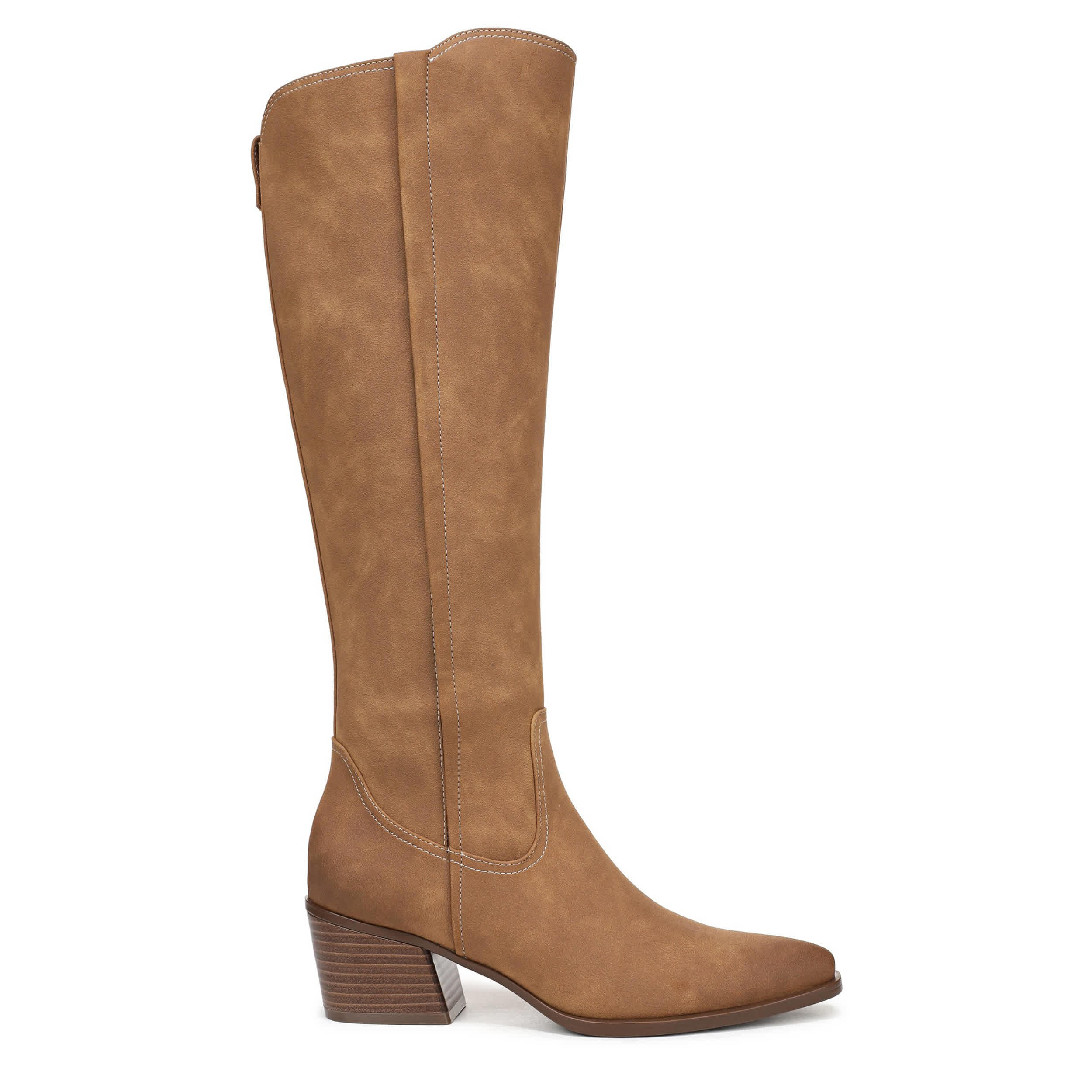 NATURALIZER-WOMENS GOLDEN WIDE CALF BOOT-TAN & 