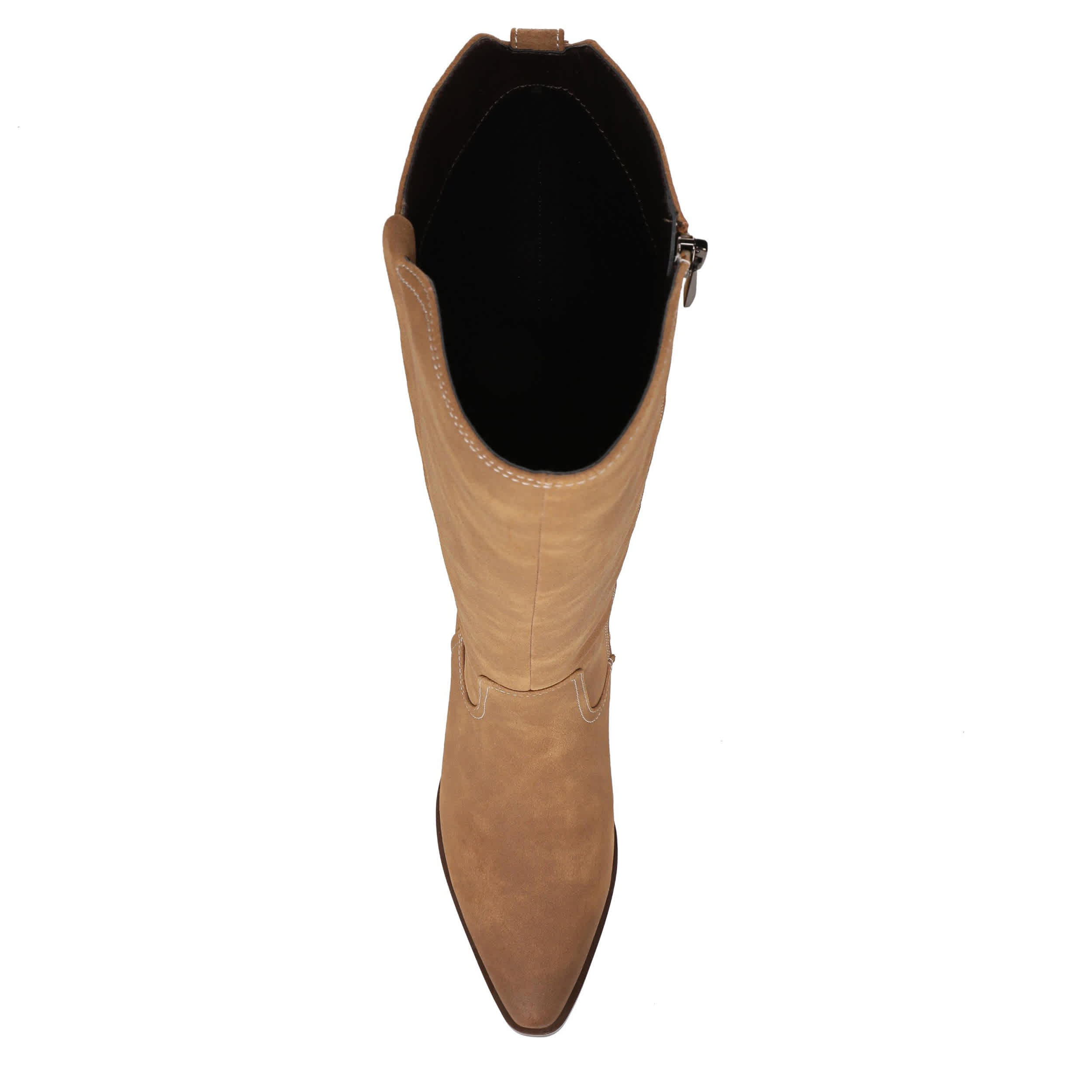 NATURALIZER-WOMENS GOLDEN WIDE CALF BOOT-TAN & 