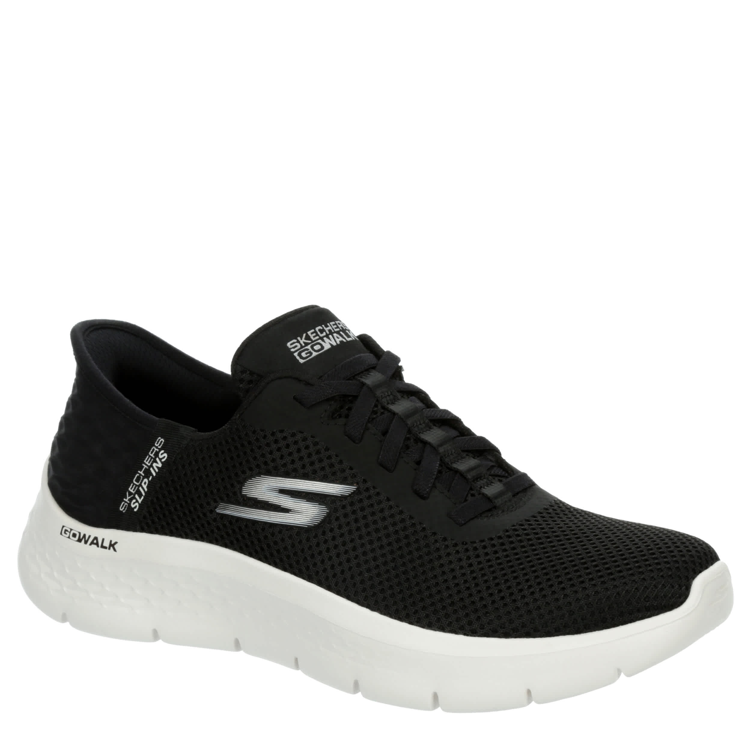 SKECHERS WOMENS SLIP-INS GO WALK FLEX GRAND ENTRY RUNNING SHOE - BLACK