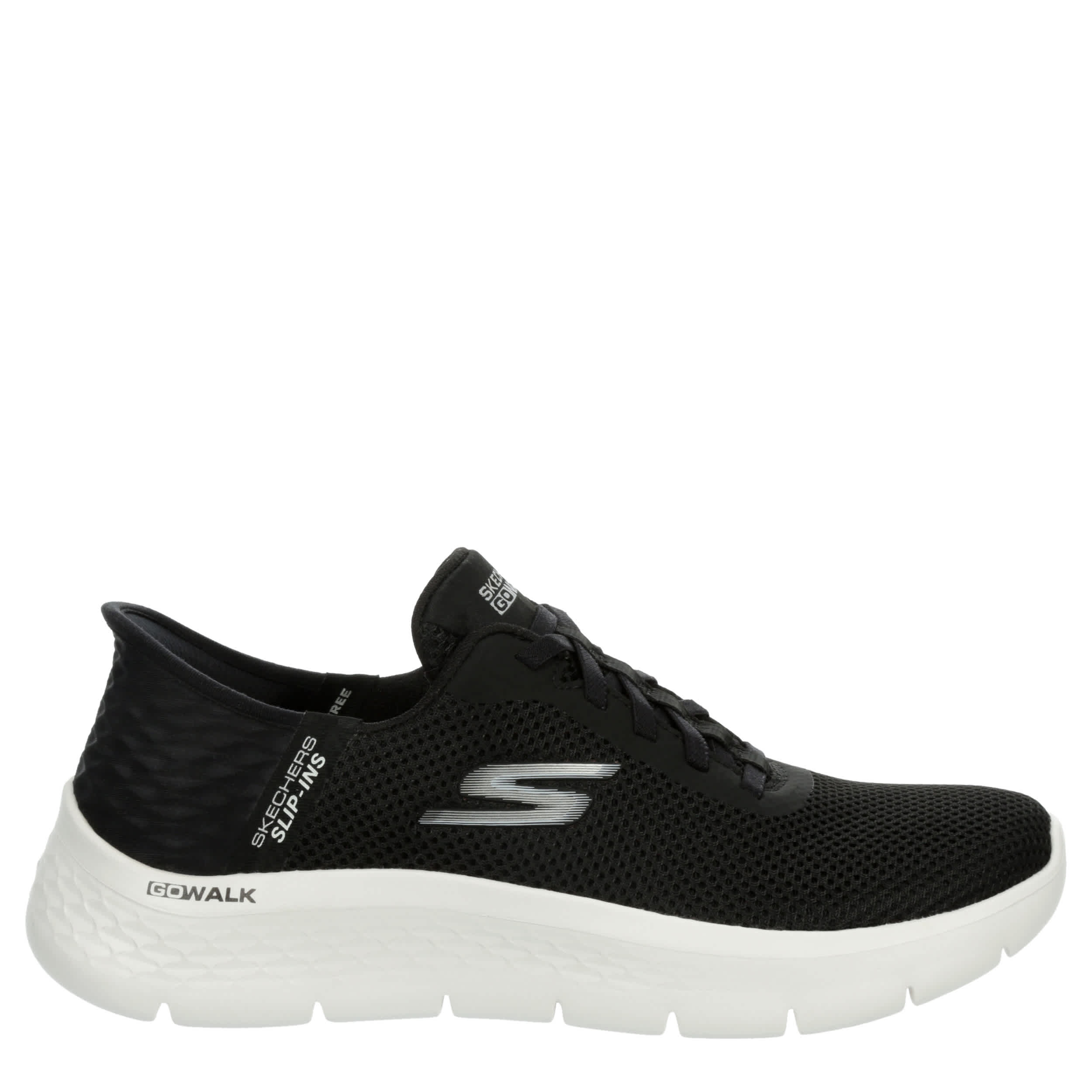 SKECHERS WOMENS SLIP-INS GO WALK FLEX GRAND ENTRY RUNNING SHOE - BLACK