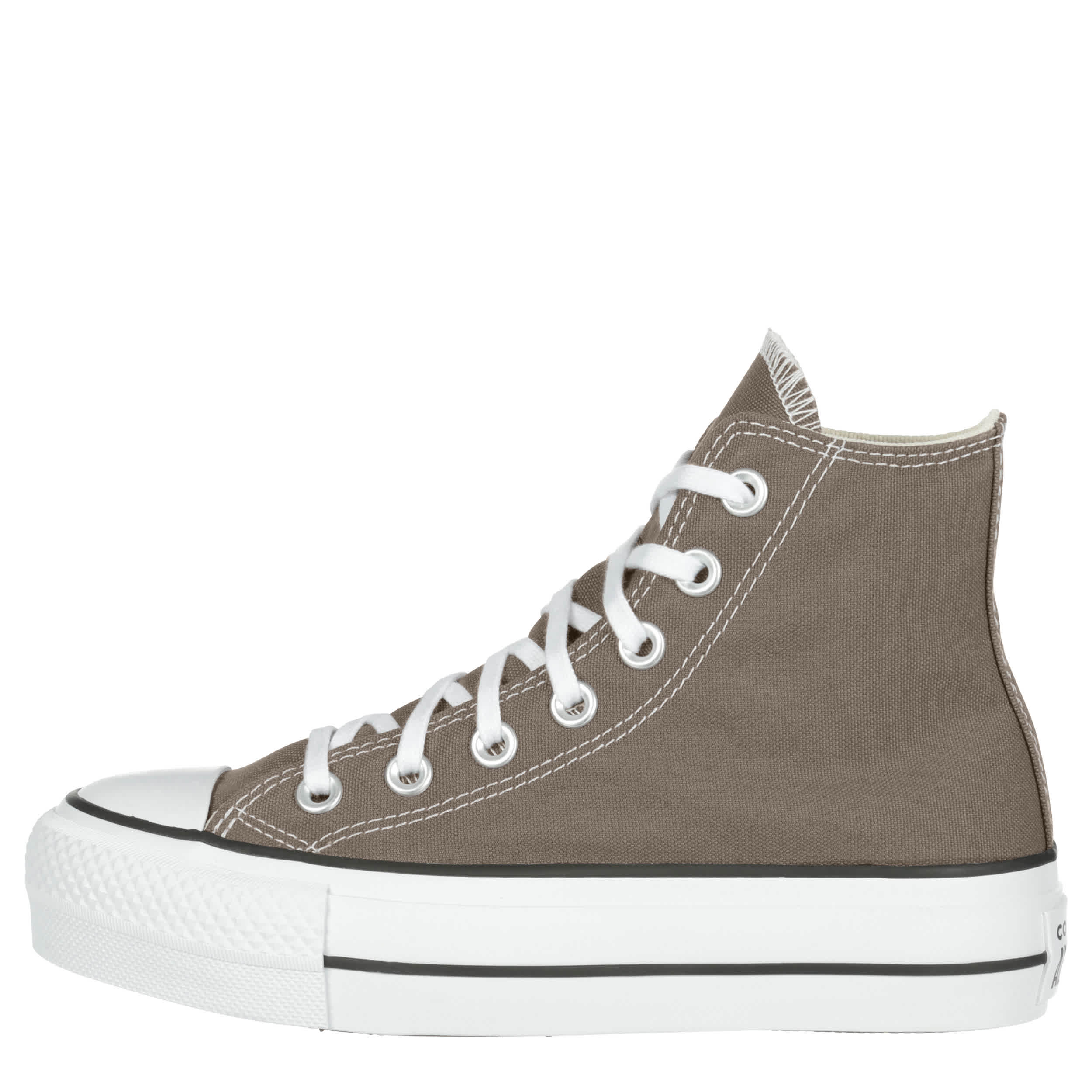 CONVERSE WOMENS CHUCK TAYLOR ALL STAR HIGH TOP PLATFORM SNEAKER - DARK TAUPE