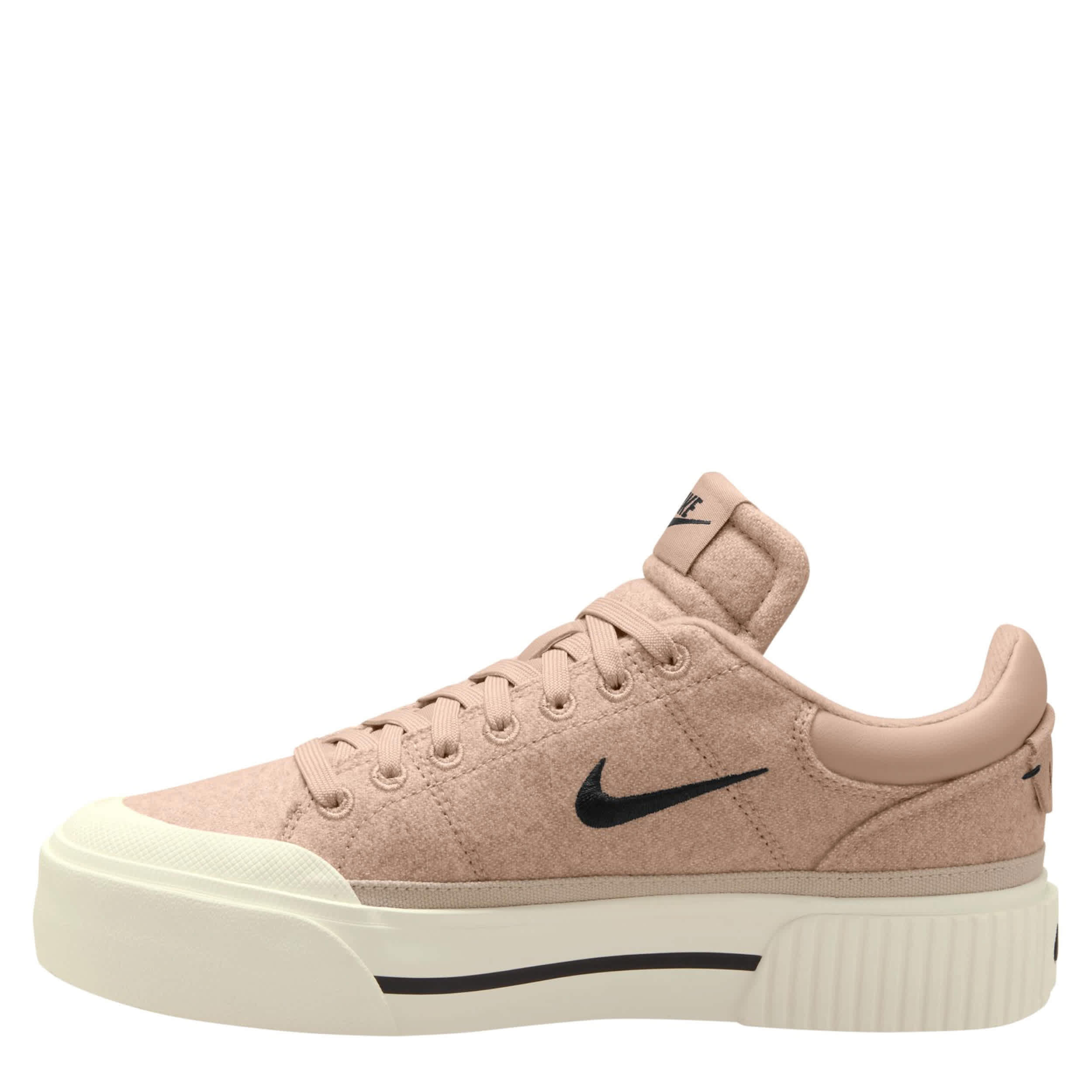 NIKE WOMENS COURT LEGACY LIFT SNEAKER - BLACK