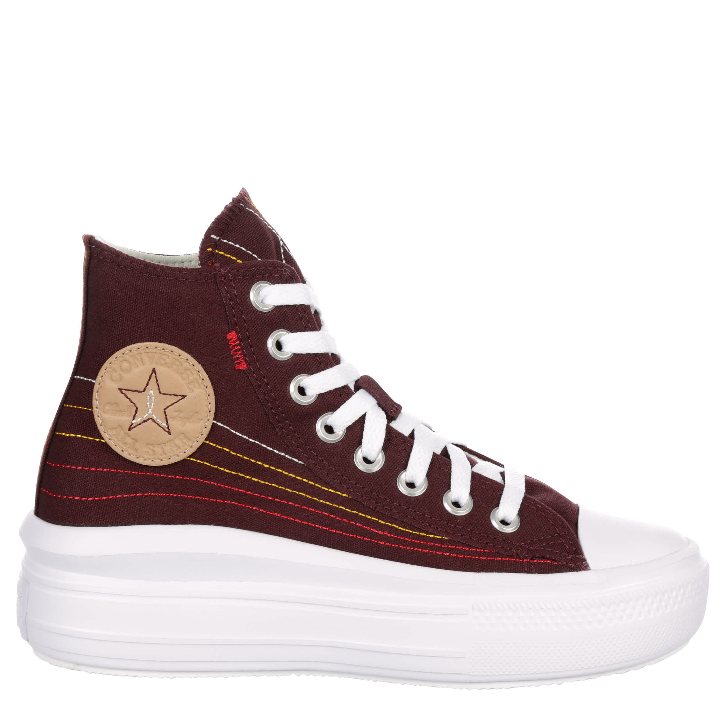 Burgundy Converse Womens Chuck Taylor All Star Move High Top 
