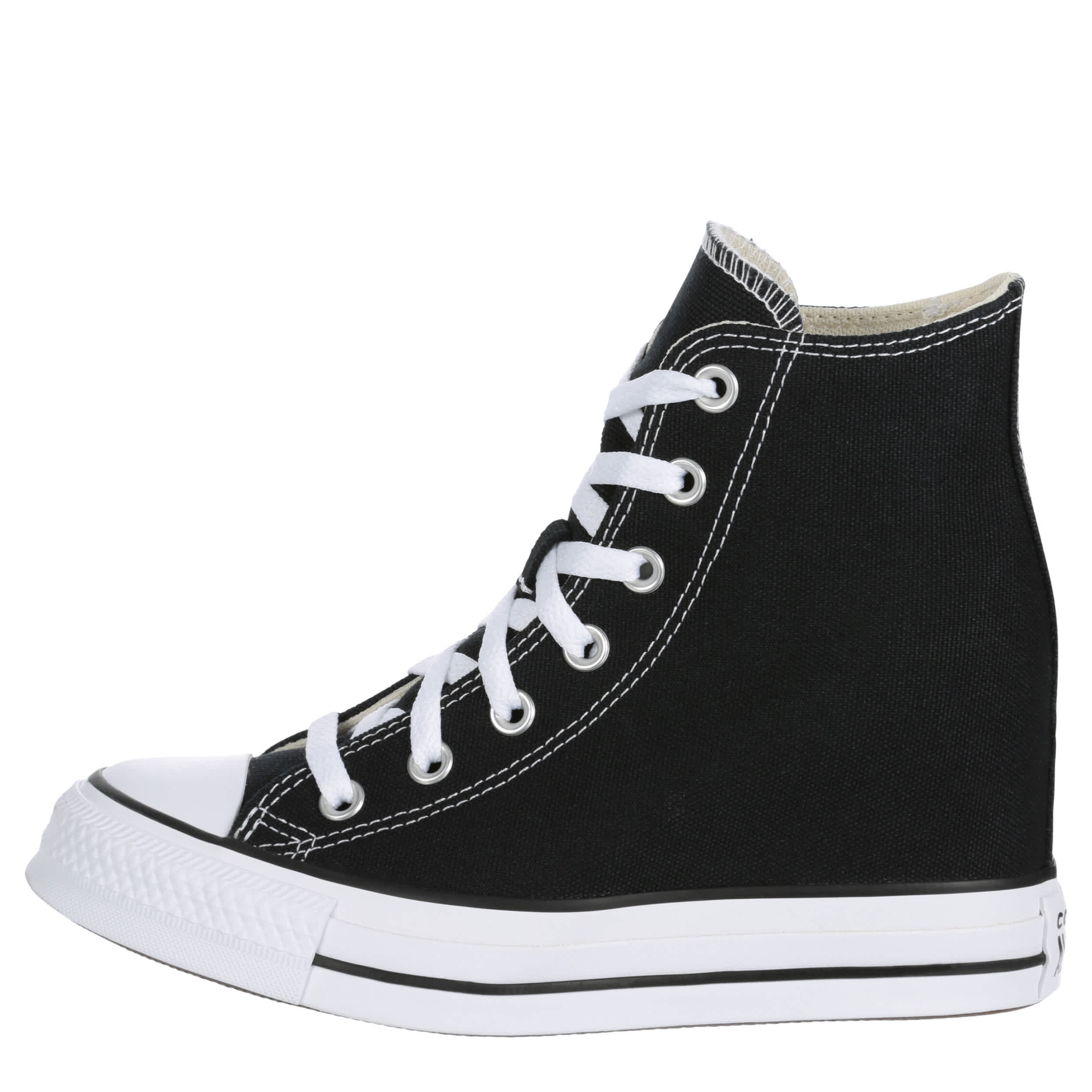 CONVERSE WOMENS CHUCK TAYLOR ALL STAR CLASSIC WEDGE SNEAKER - BLACK