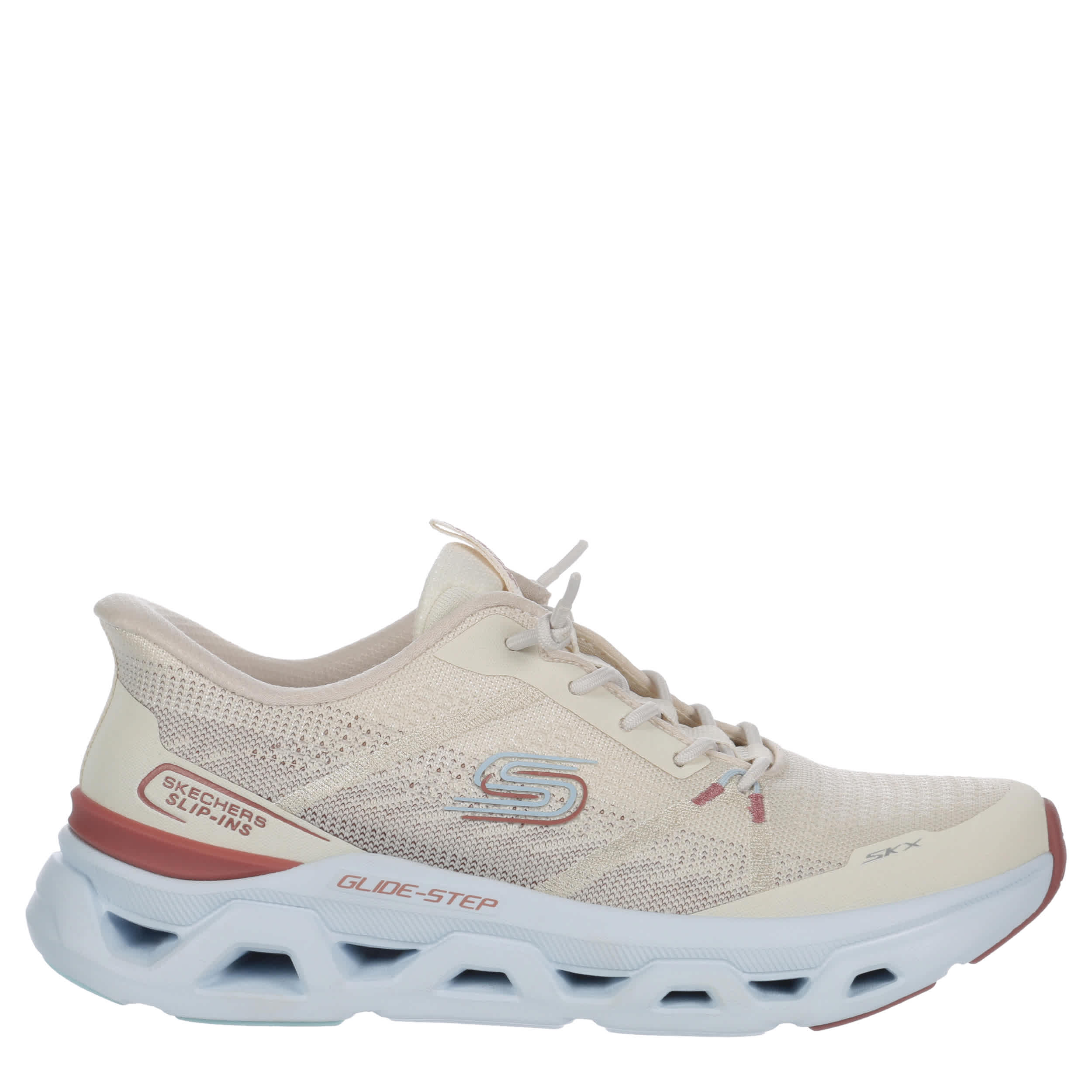 Natural Skechers Womens Slip-ins Glide Step Altus Running Shoe