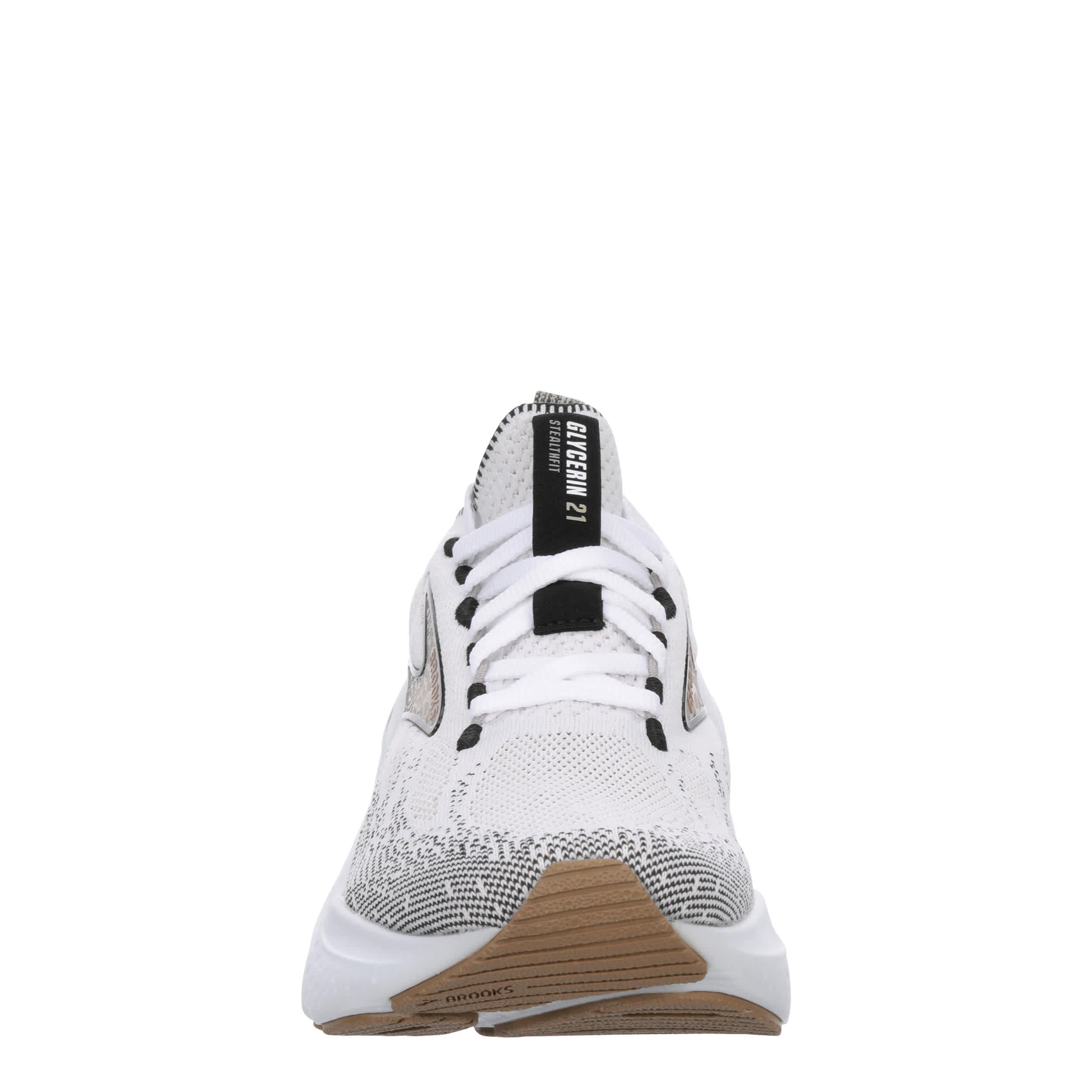 BROOKS WOMENS GLYCERIN STEALTHFIT 21 RUNNING SHOE - WHITE