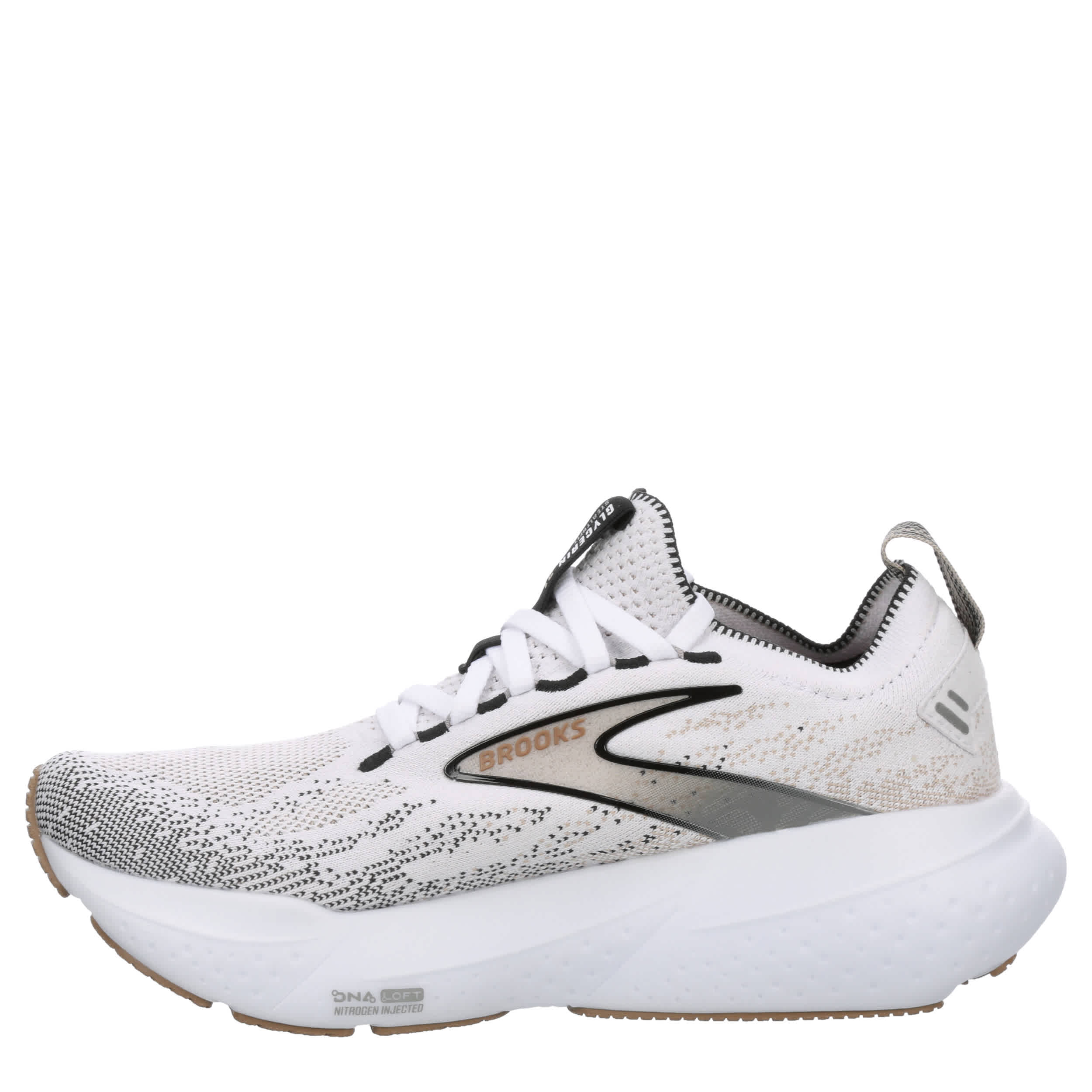BROOKS WOMENS GLYCERIN STEALTHFIT 21 RUNNING SHOE - WHITE
