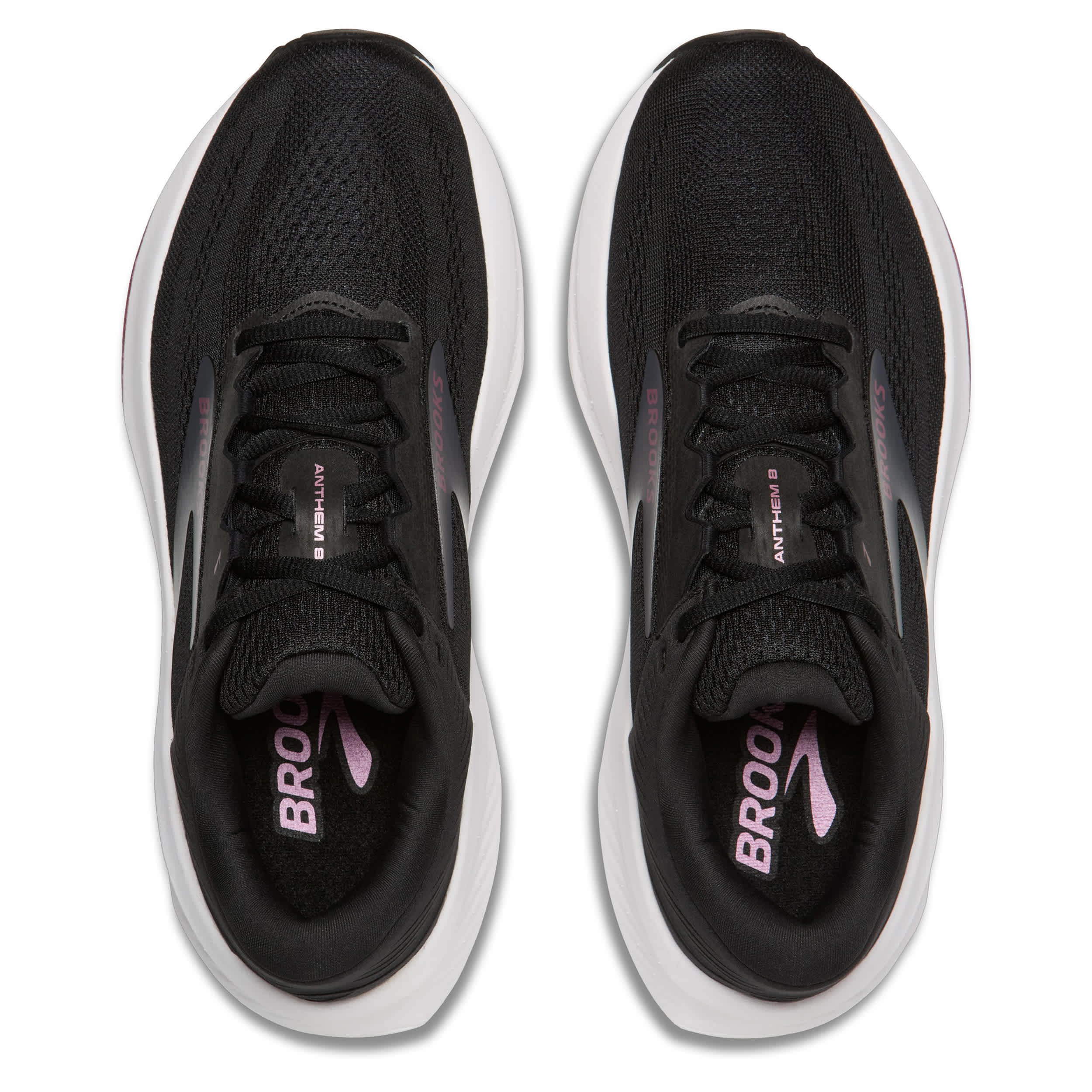 BROOKS-WOMENS ANTHEM 8 RUNNING SHOE-BLACK & PALE PINK